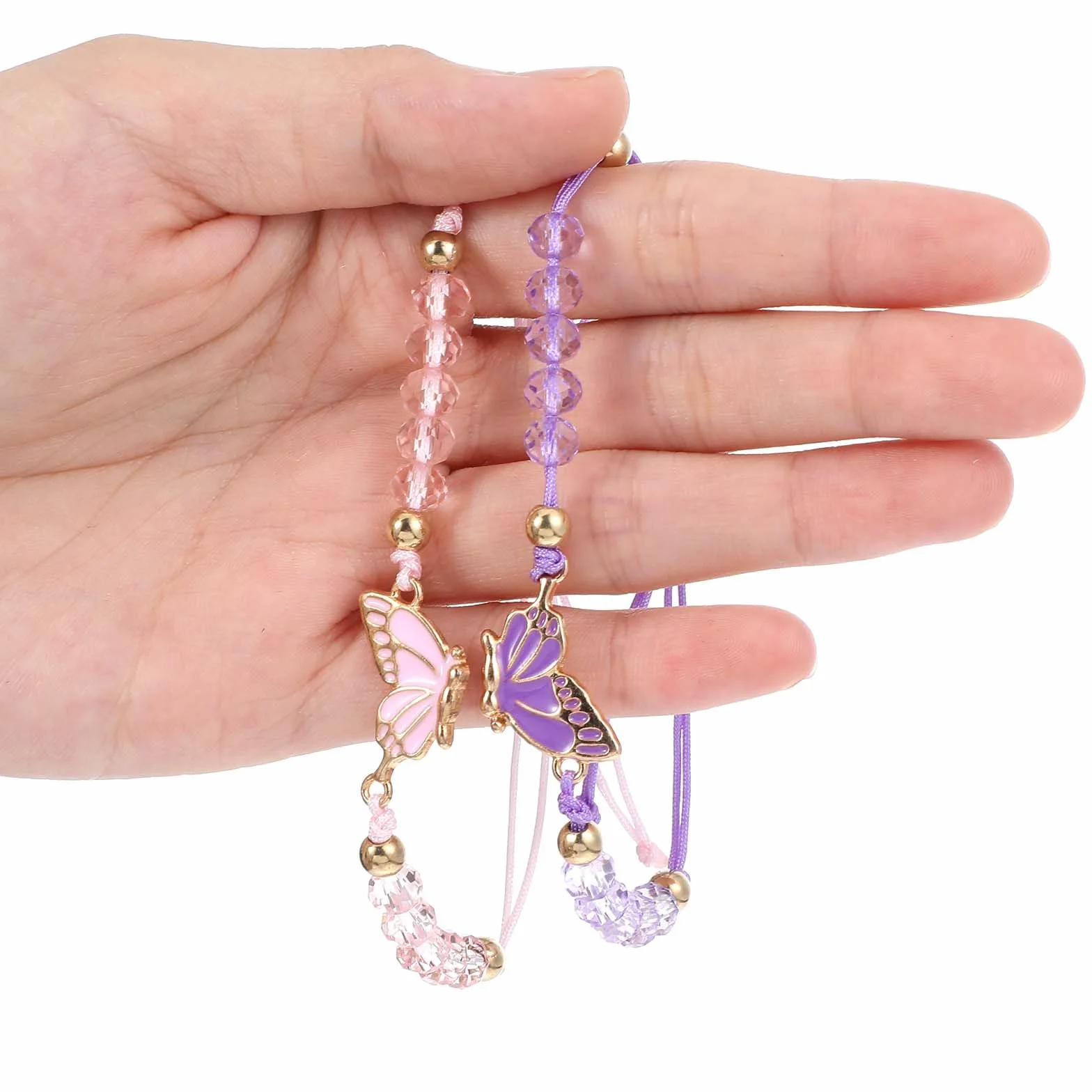 simarro Lot de 2 bracelets assortis d'amitié papillon réglables pour meilleurs amis