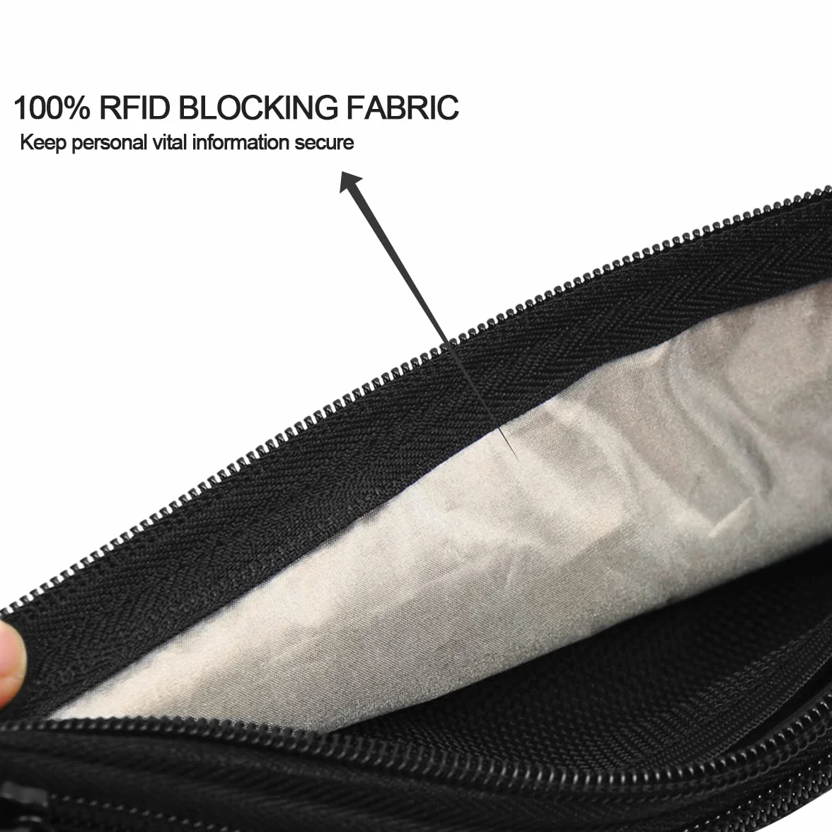 RYACO Pochette Ceinture de Voyage Sécurisée Sac étanche RFID pour Argent, Passeport, Téléphone