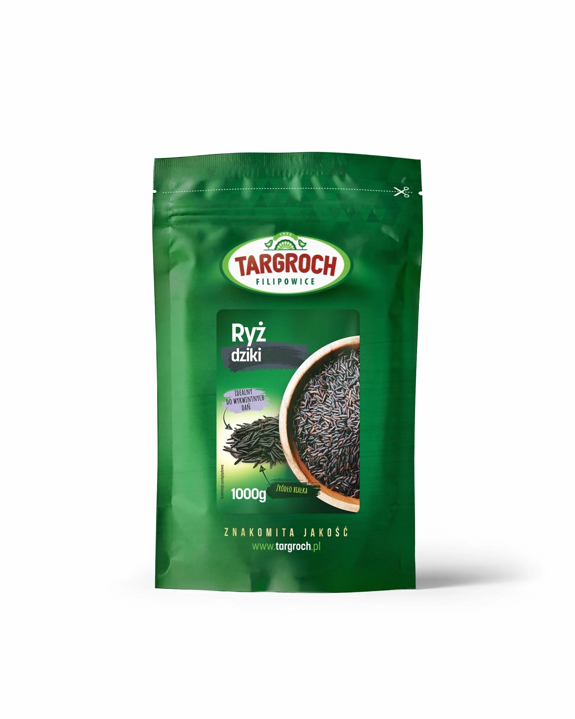 Targroch Riz Sauvage Paquet de 1 x 1000g - Zizania Aquatica - Pour les Salades et les Plats Végétaliens