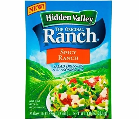 Hidden Valley Spicy Ranch Salad Dressing & Seasoning Mix (Pack of 4) 1 oz Packets by Hidden Valley