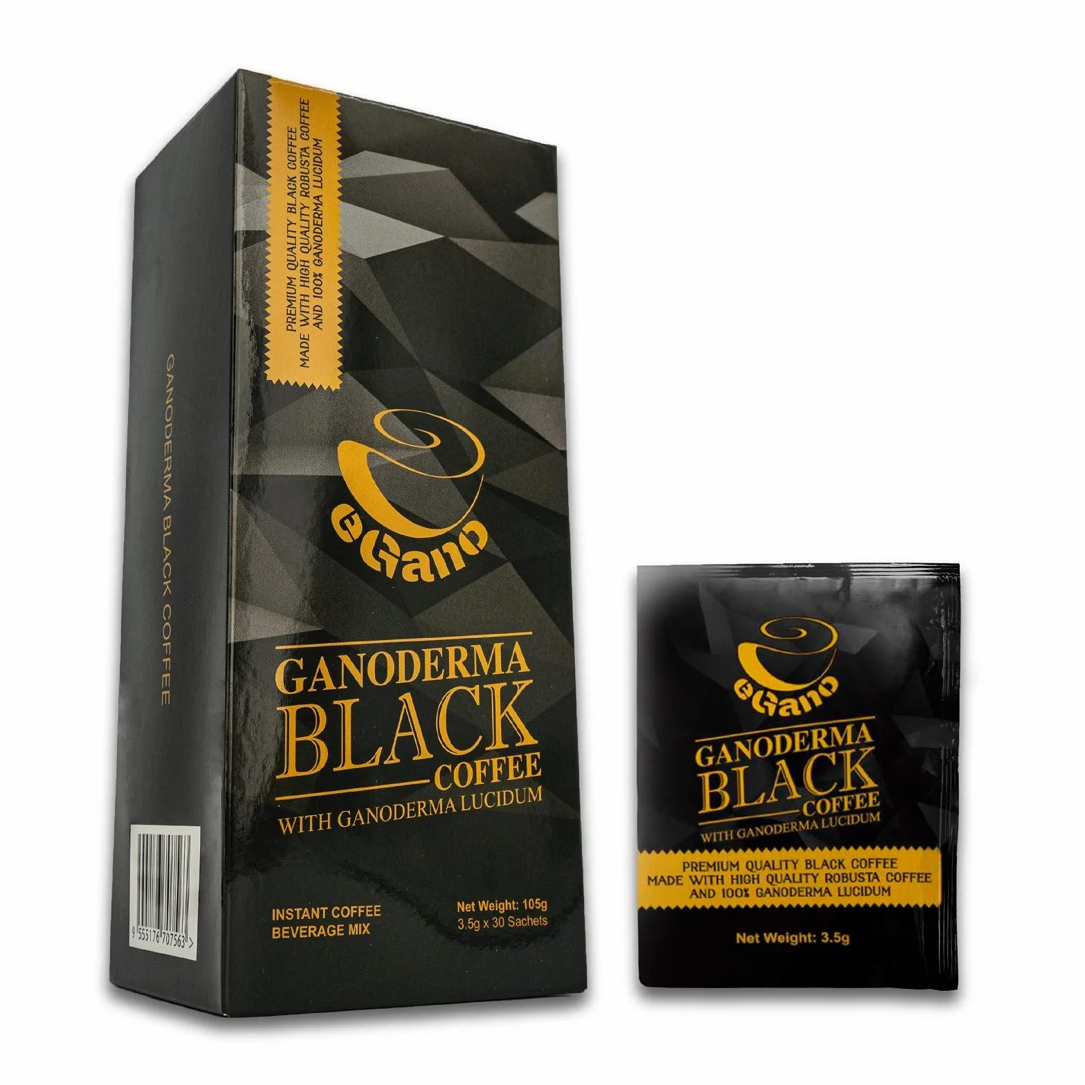 Café noir Ganoderma de qualité supérieure (30 sachets x 3,5 g / boîte)