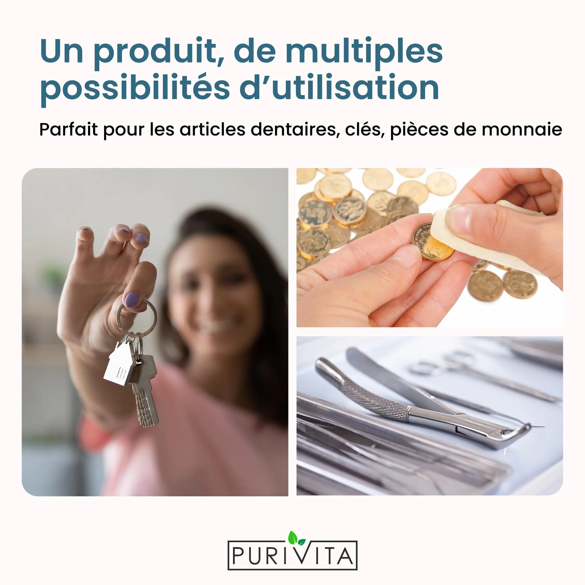 PURIVITA Nettoyeur Ultrasons Concentré 1L - Nettoyant pour Appareils Ultrasons - Liquide pour Lunettes, Bijoux & Monnaie