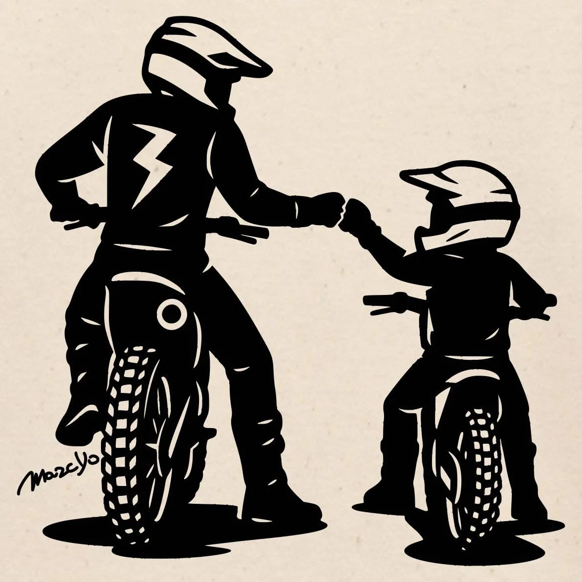 Stanley/Stella Body bébé manches courtes bio Père Et Fils Motorcross