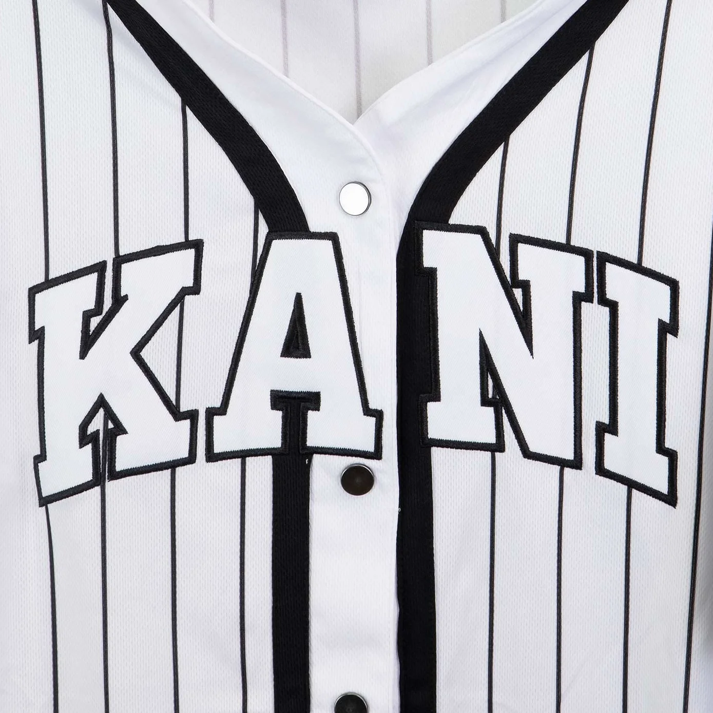 Karl Kani Maillot de baseball Serif Pinstripe en jersey