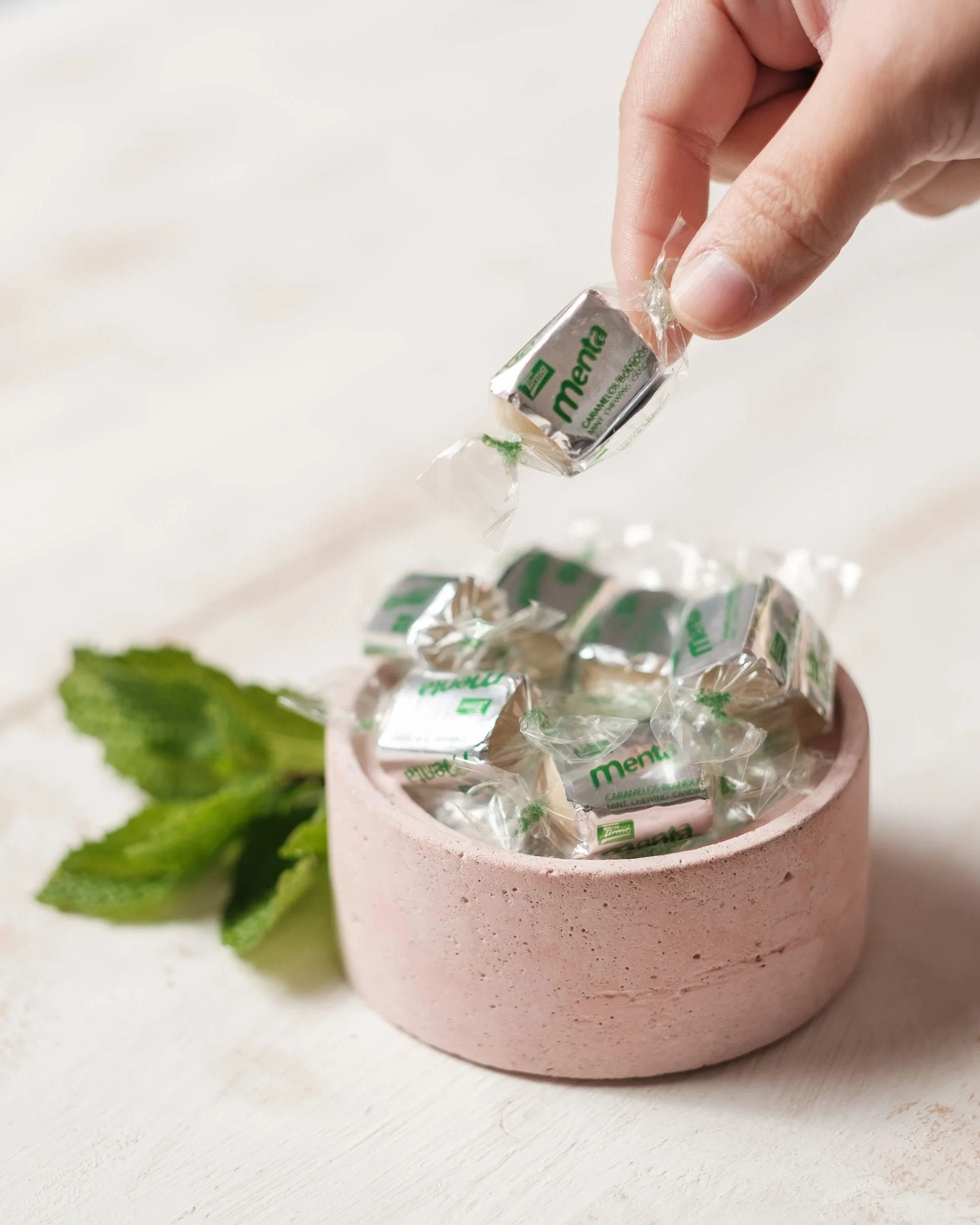 Tirma Bonbons à la menthe 125g | Bonbons mous sans gluten végétaliens | Confiserie des Canaries
