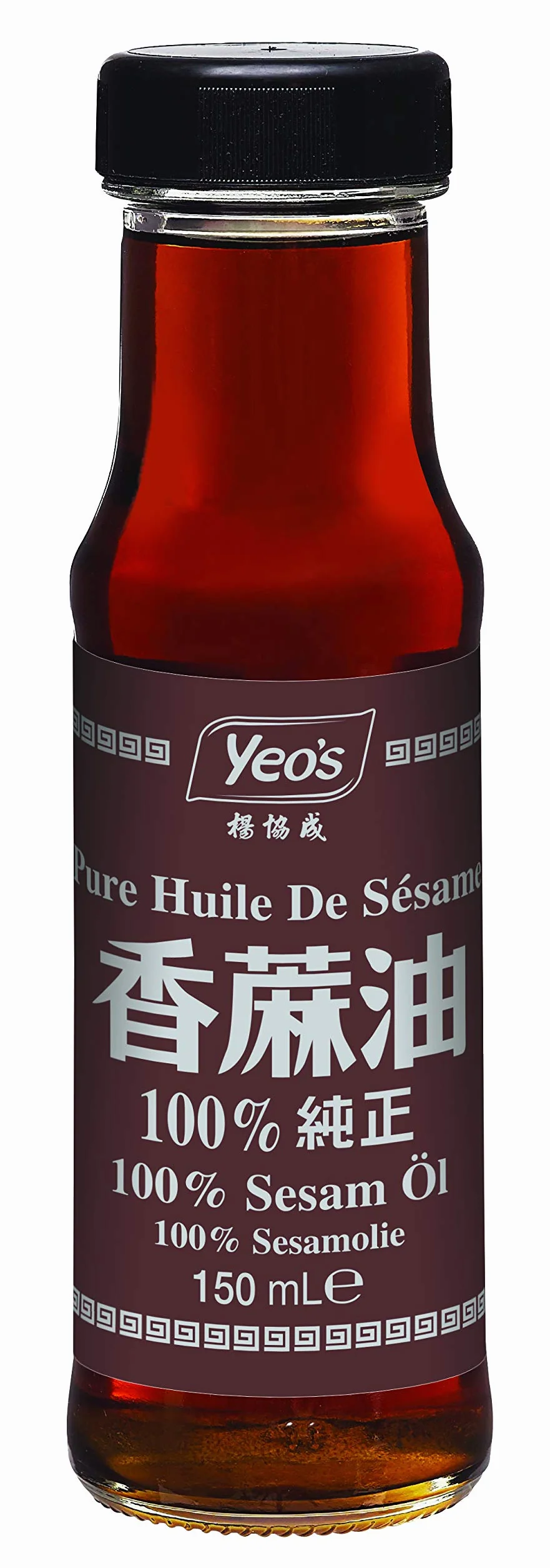 Pure huile de sésame 100% 150ML - Marque Yeo's (Lot de 2 bouteilles)