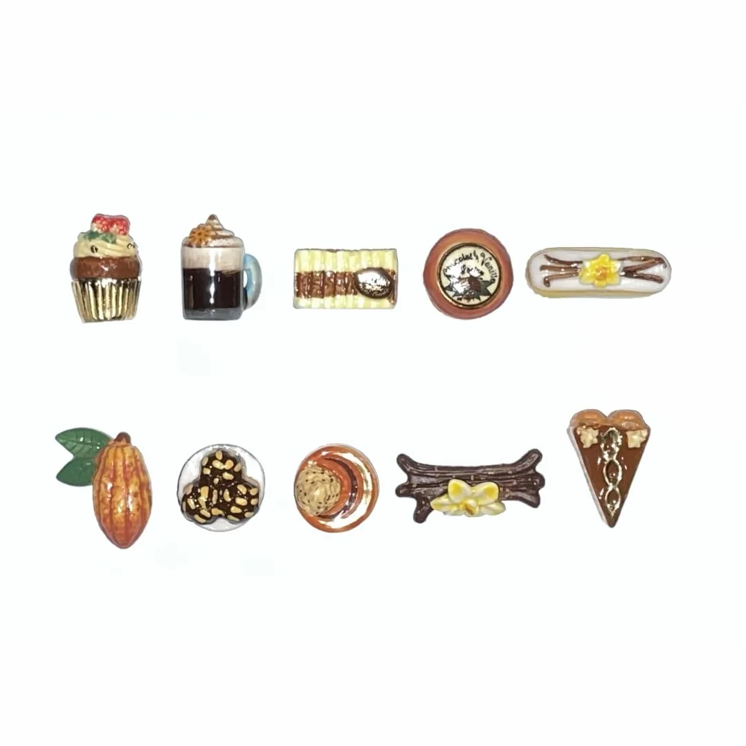 fèves thème Vanille Chocolat - Fèves de Collection pour Galette de Rois Epiphanie - Fèves Multicolores
