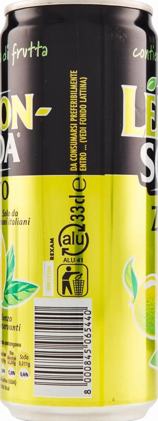 24x canette de Lemonsoda zero 330ml Campari Group Lemon Soda Lemon Italian