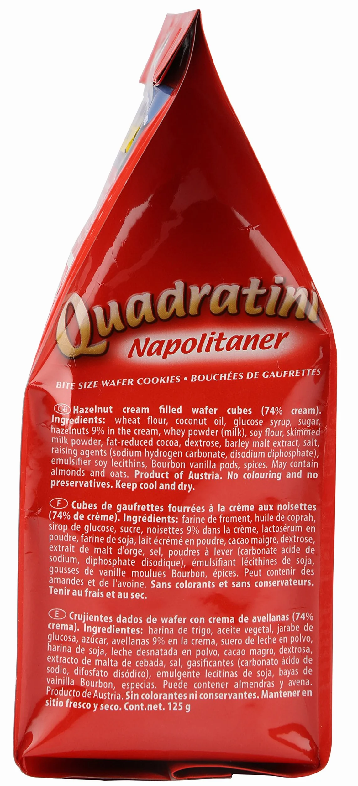 Loacker Napolitaner Hazelnut Wafer 125 g (Pack of 6)