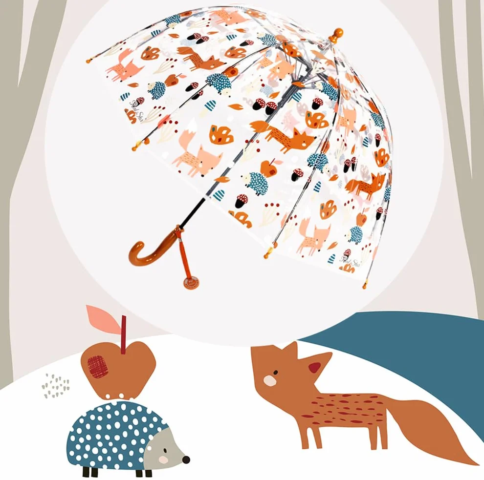 ThreeH Parapluie automatique pour enfants avec poignée ergonomique et étiquette d'identification
