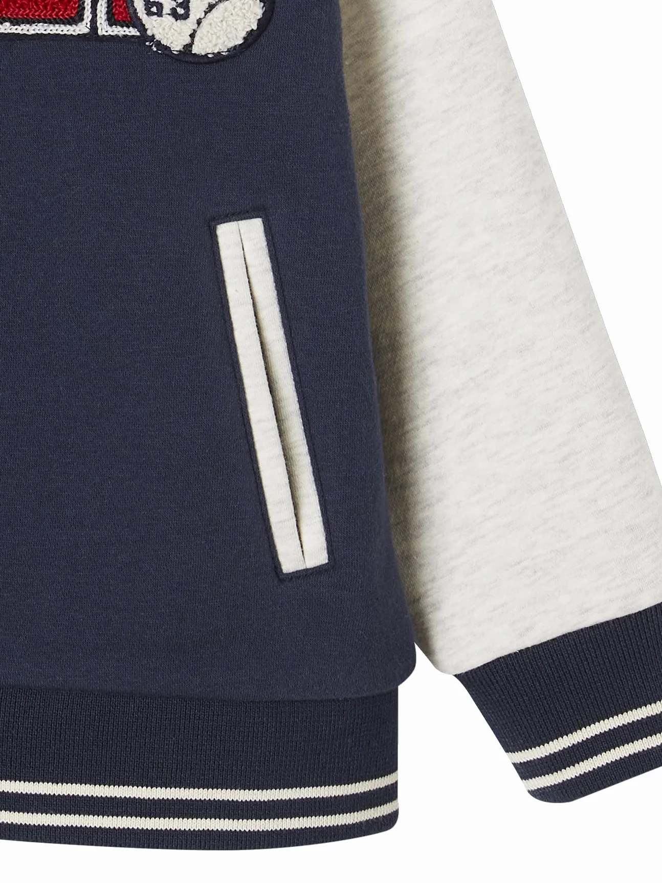 VERTBAUDET Sweat garçon Molleton Teddy Badge bouclettes