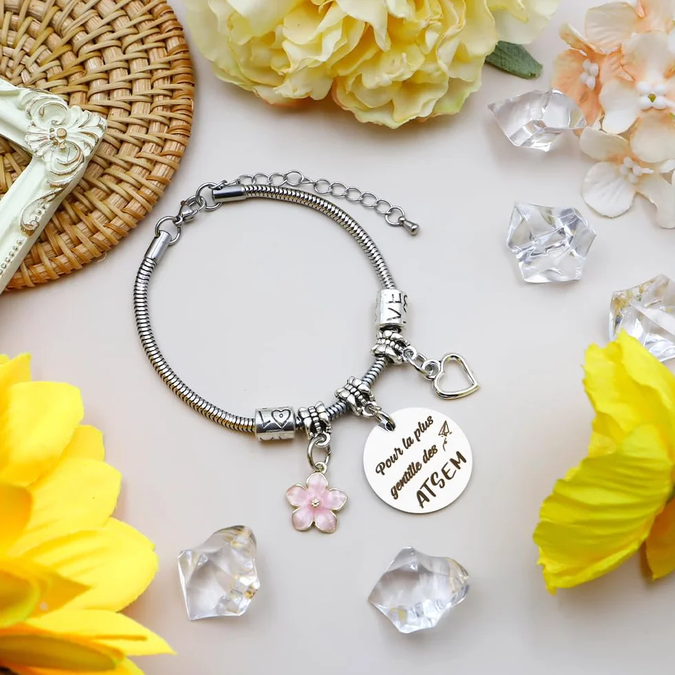 Bracelet Maitresse Cadeau Maitre D'École Atsem Aesh Professeur