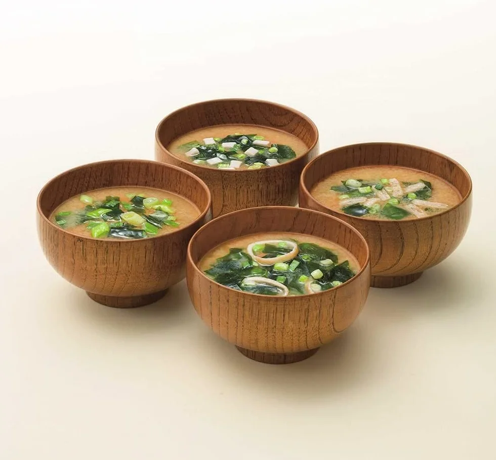 Marukome Soupe Miso Ryotei no Aji 4 Saveurs, Pack de 36 Soupes Miso Instantanées Japonaises (Algues Wakame, Oignons Verts, Tofu, Aburaage)