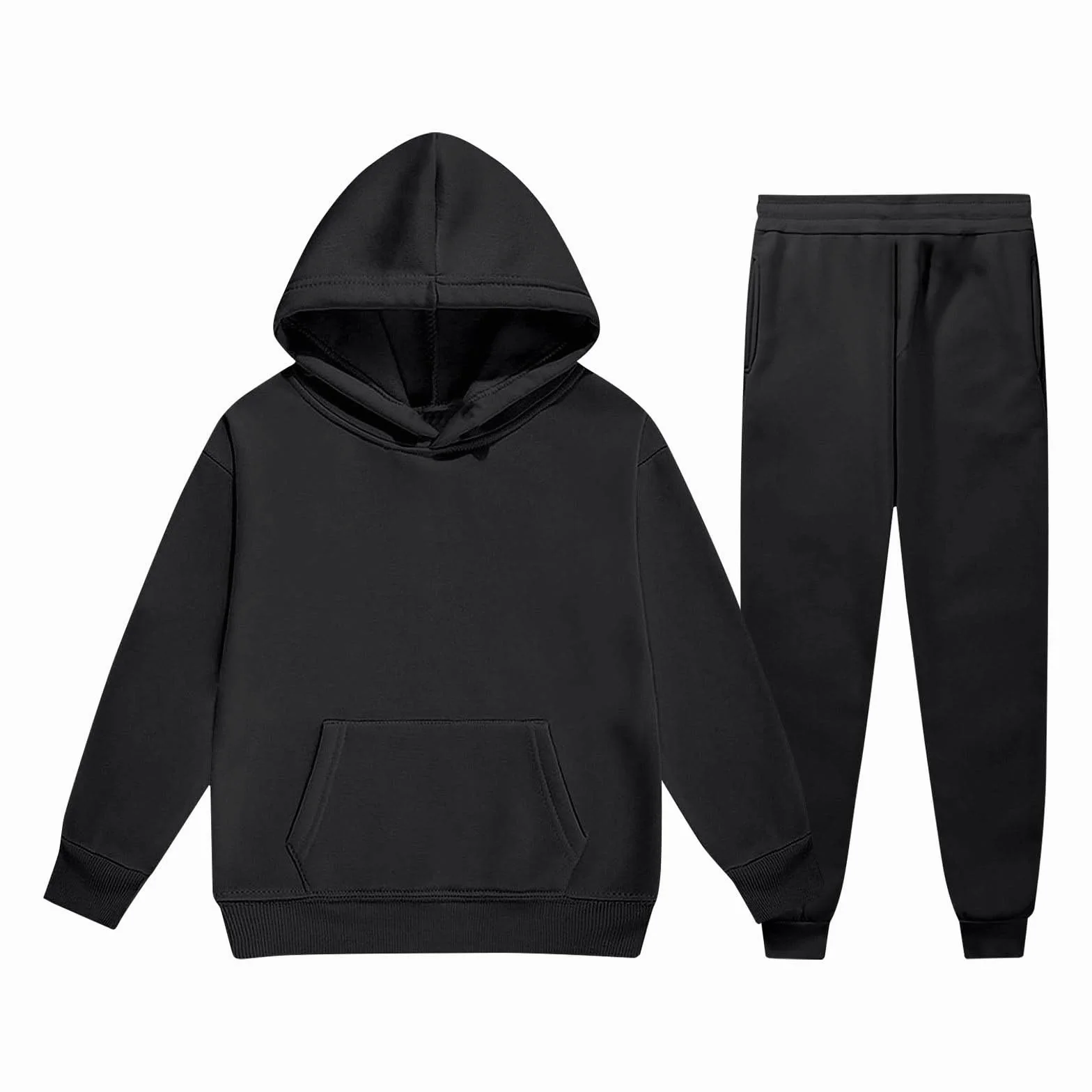 Pull à capuche chaud manches longues enfant garçon fille
