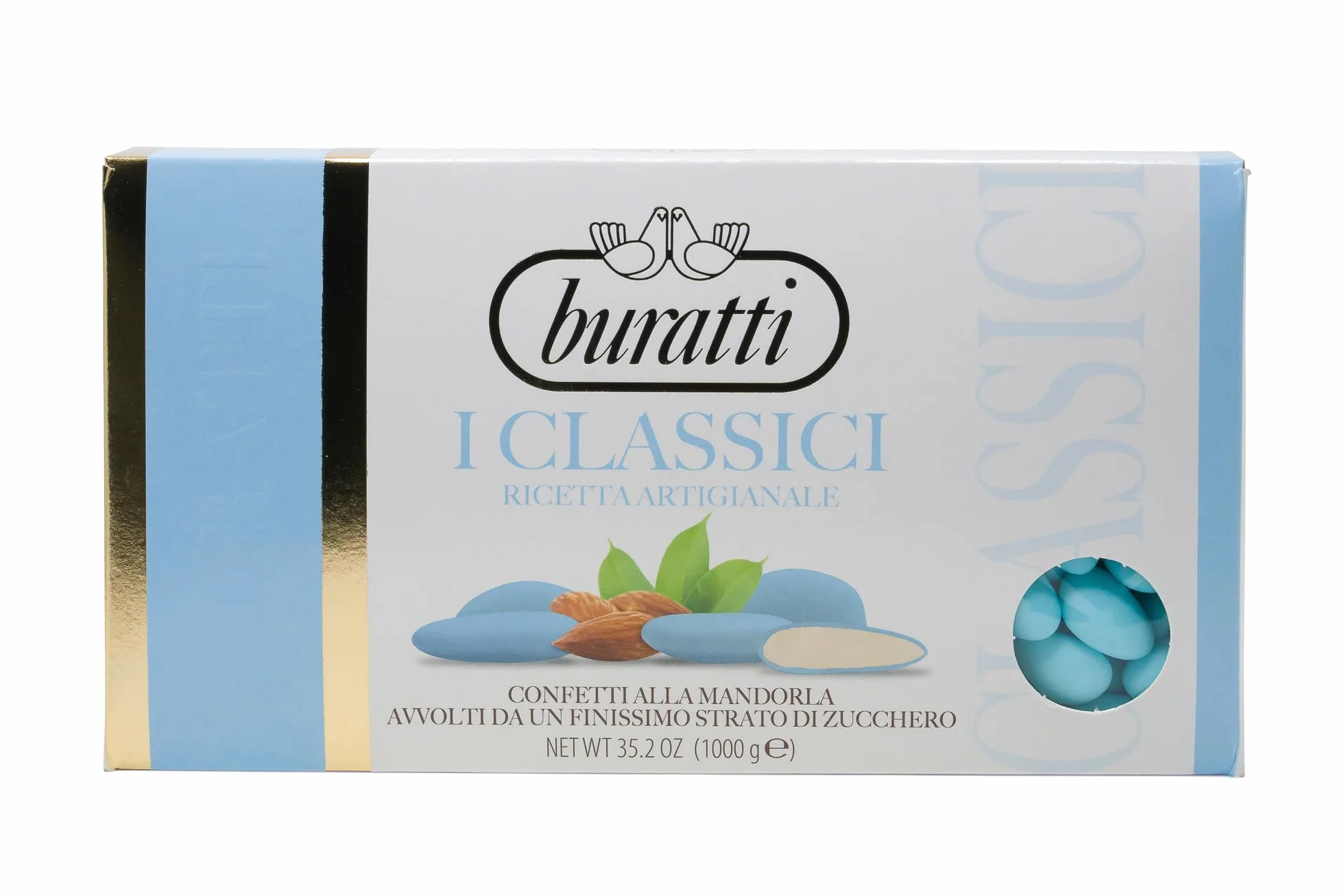 Buratti Confetti Dragées à l'amande Entière Bleues 1 Kg