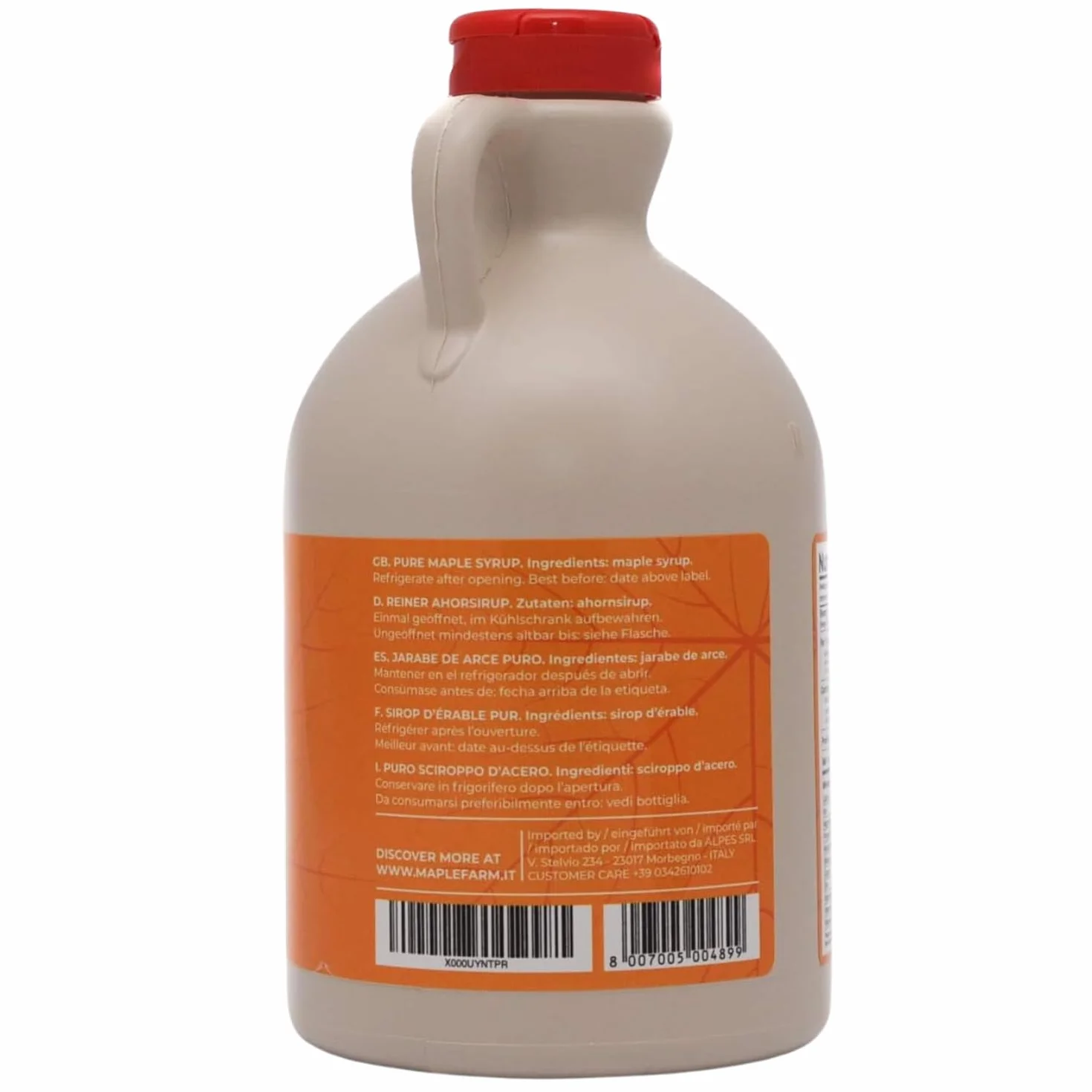 MapleFarm - Sirop d'érable canadien pur Grade A, Ambré, goût riche - Carafe 1 l (Lot de 1) - Pure maple syrup - Jus d'érable