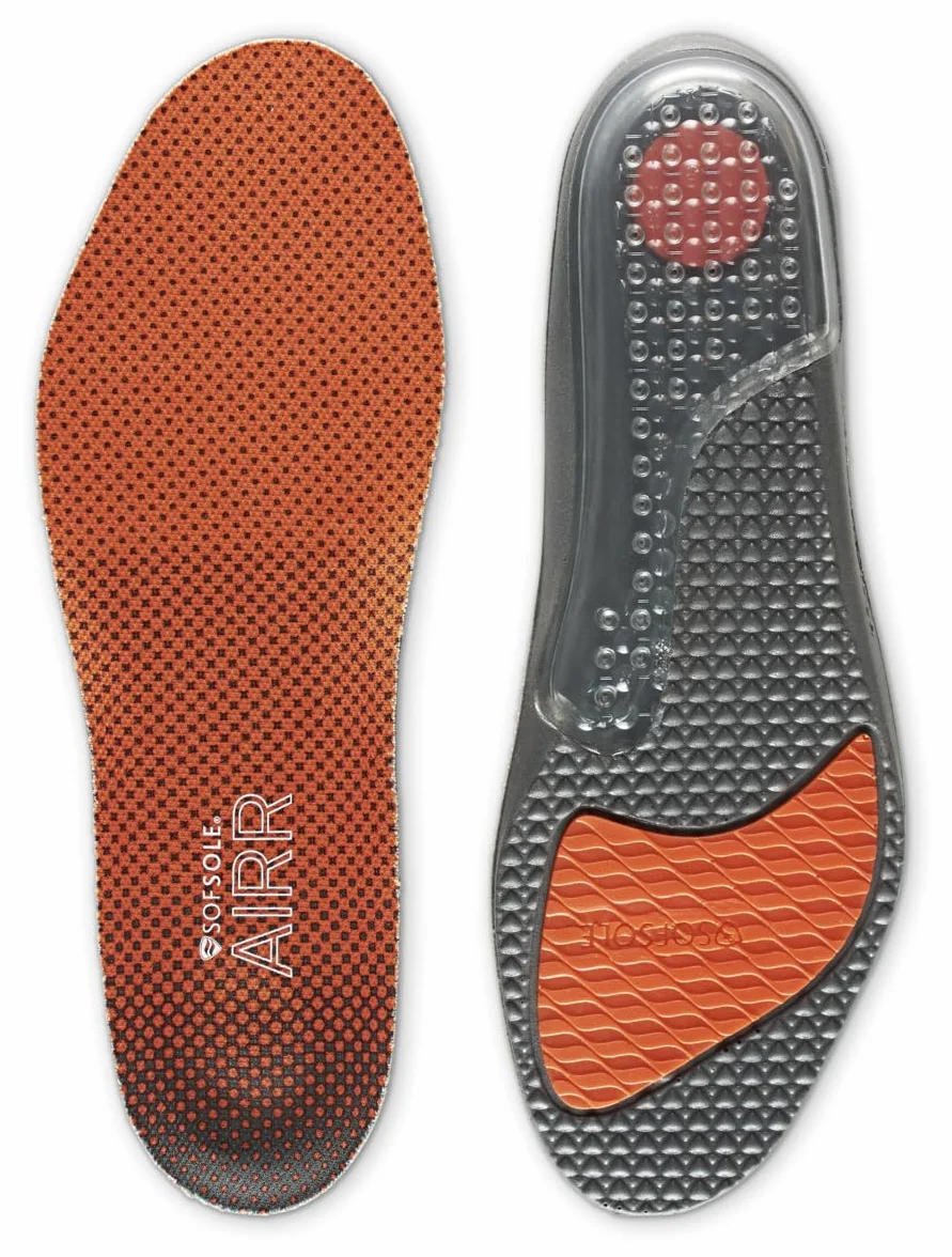 Semelles Sof Sole Airr Design fin amorti chocs capsules air SKYDEX talon voûte plantaire