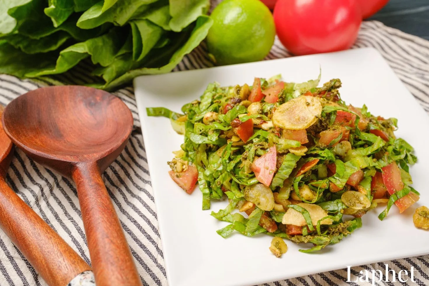 Laphet Knusper Mix – Topping | Haricots et cacahuètes épicés, riche en protéines, garniture de salade, collations, mélange de noix et de graines (150 g)