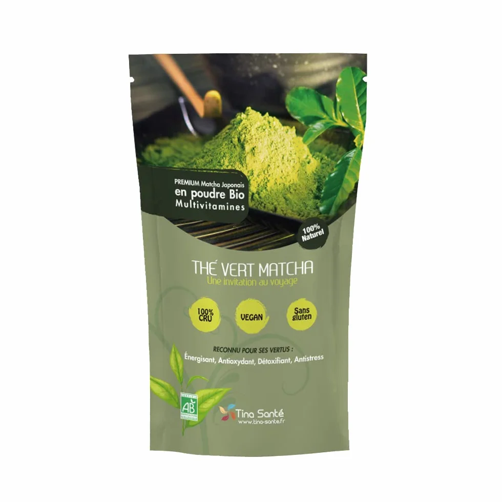 MATCHA cérémonie 200 grammes qualité premium. Poudre Bio. Poudre Ideal pour vos préparations. bio. Sachet biodégradable. CérémoniE. Prime Amazon.