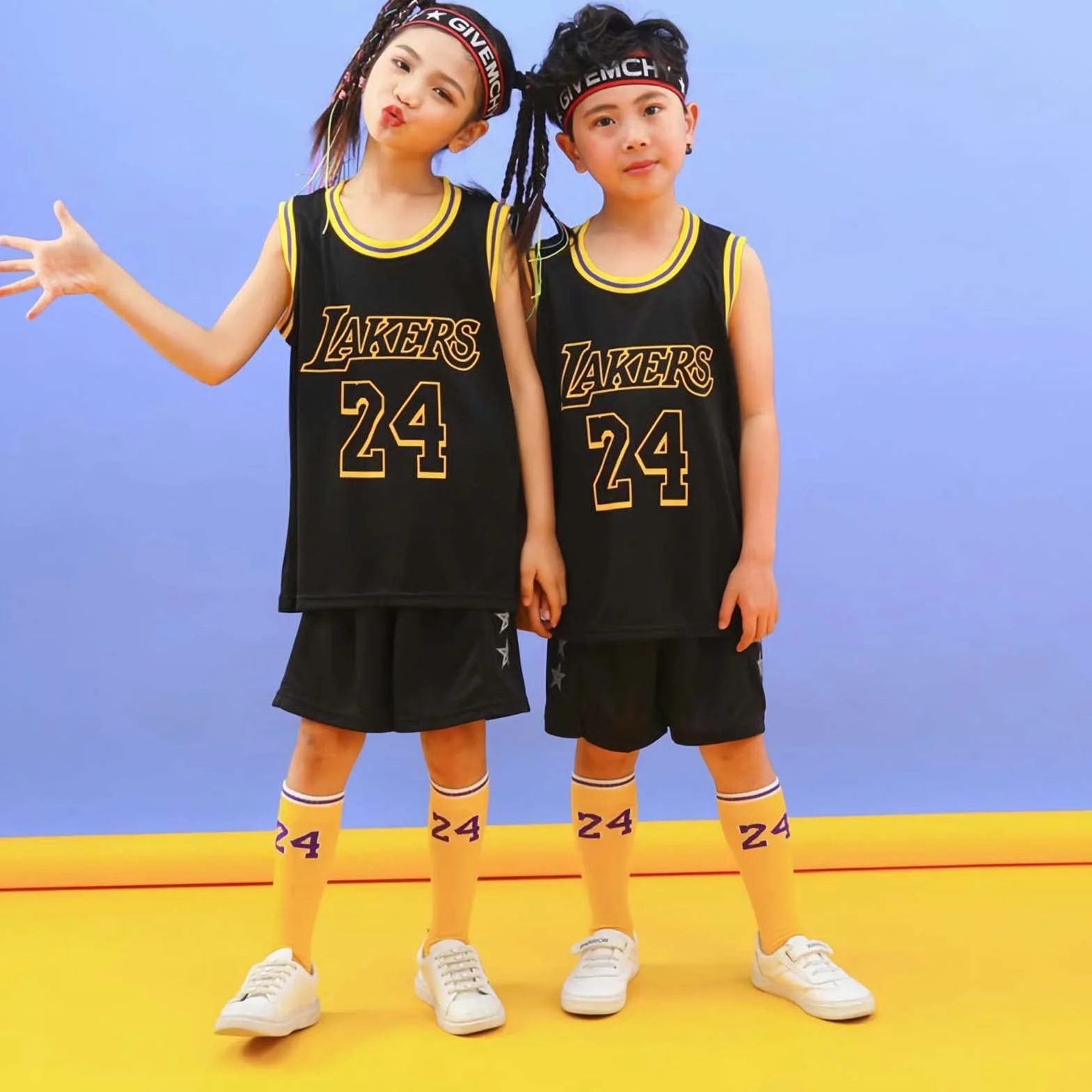 Kit de Maillot de Basket-Ball Enfants Jersey Garçons Sportswear Gilet sans Manches Hauts et Shorts Sports Set Survêtement d'été