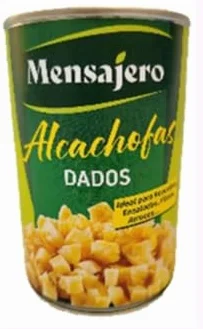 Mensajero Alcachofas Dados, Dés d'Artichauts, Grande Boîte 3 kg, Format Professionnel