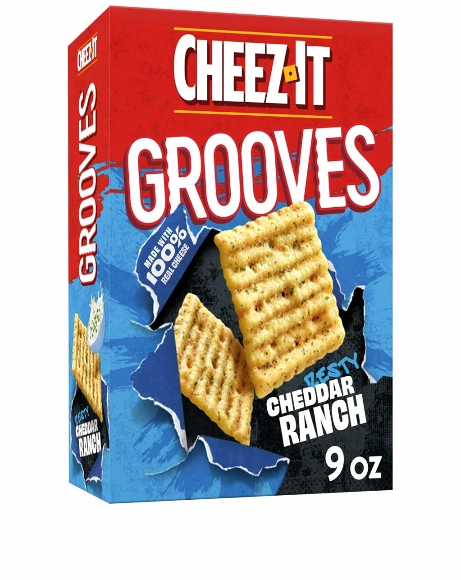 Cheez-It Grooves Zesty Cheddar Ranch 9oz (Pack of 2)
