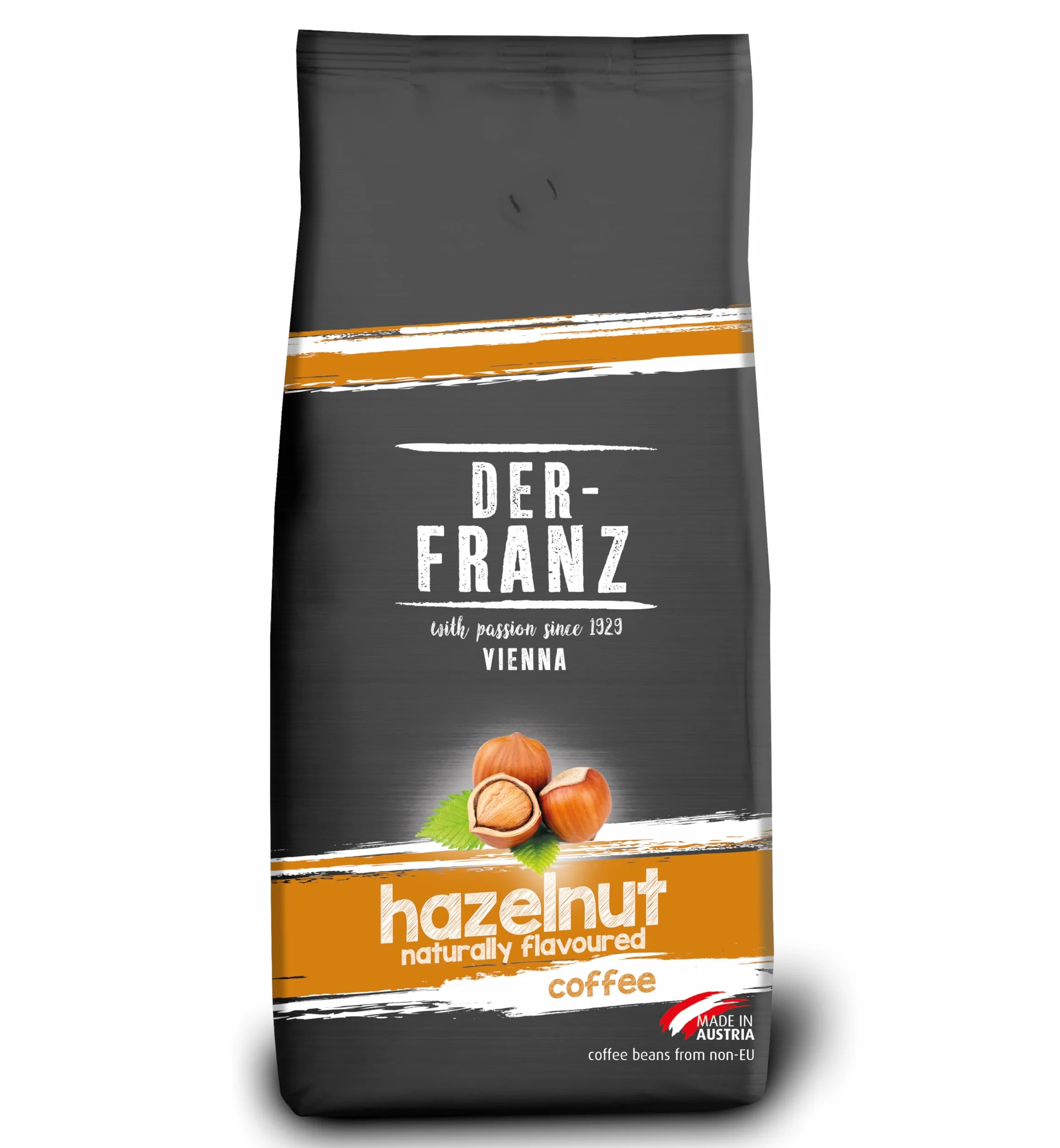Der-Franz Café, Arômes de Noisette, Café d'Arabica et de Robusta en grains, 1000 g