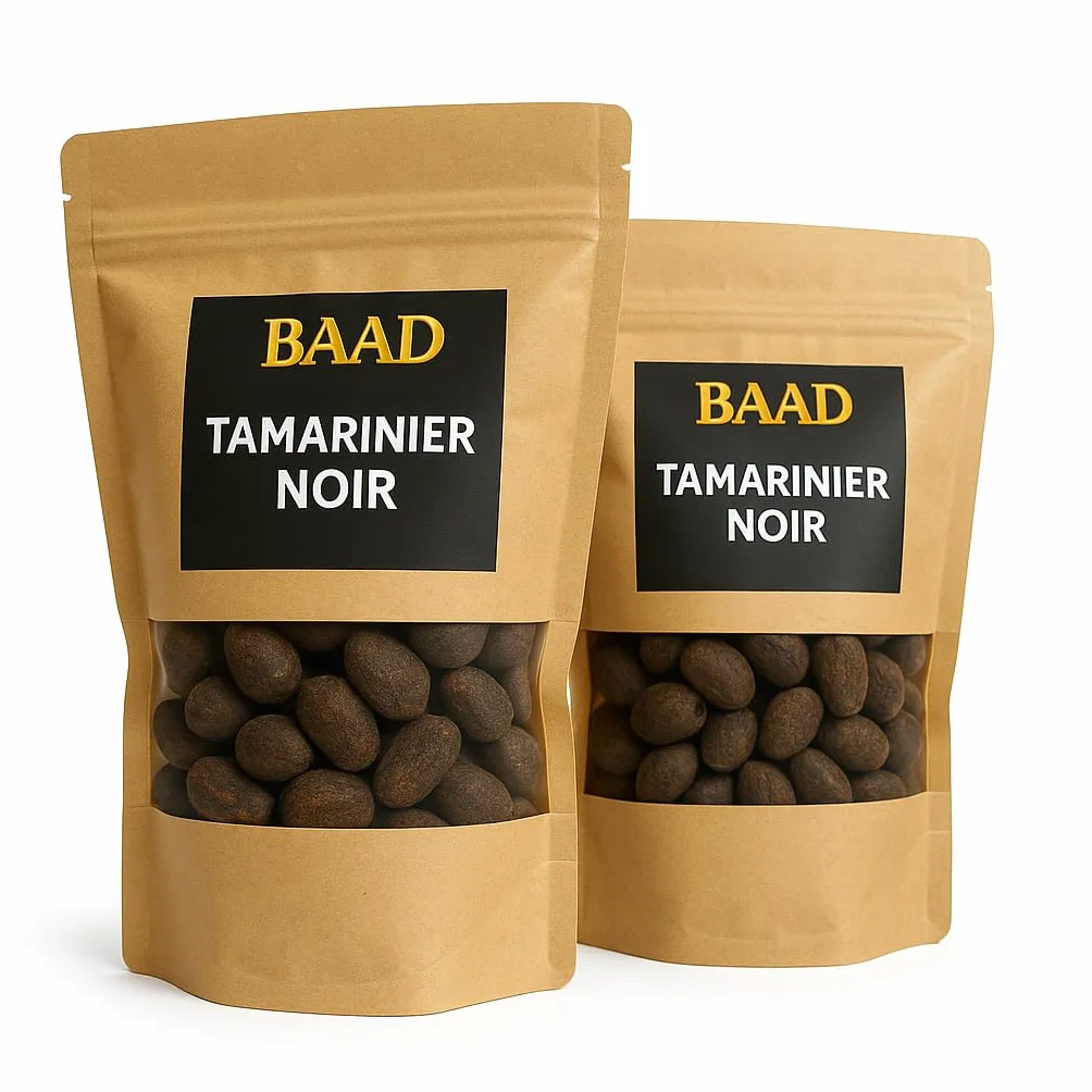 Tamarinier Noir Chat Noir, Délices Naturels de Côte d'Ivoire, Pochette de 300g