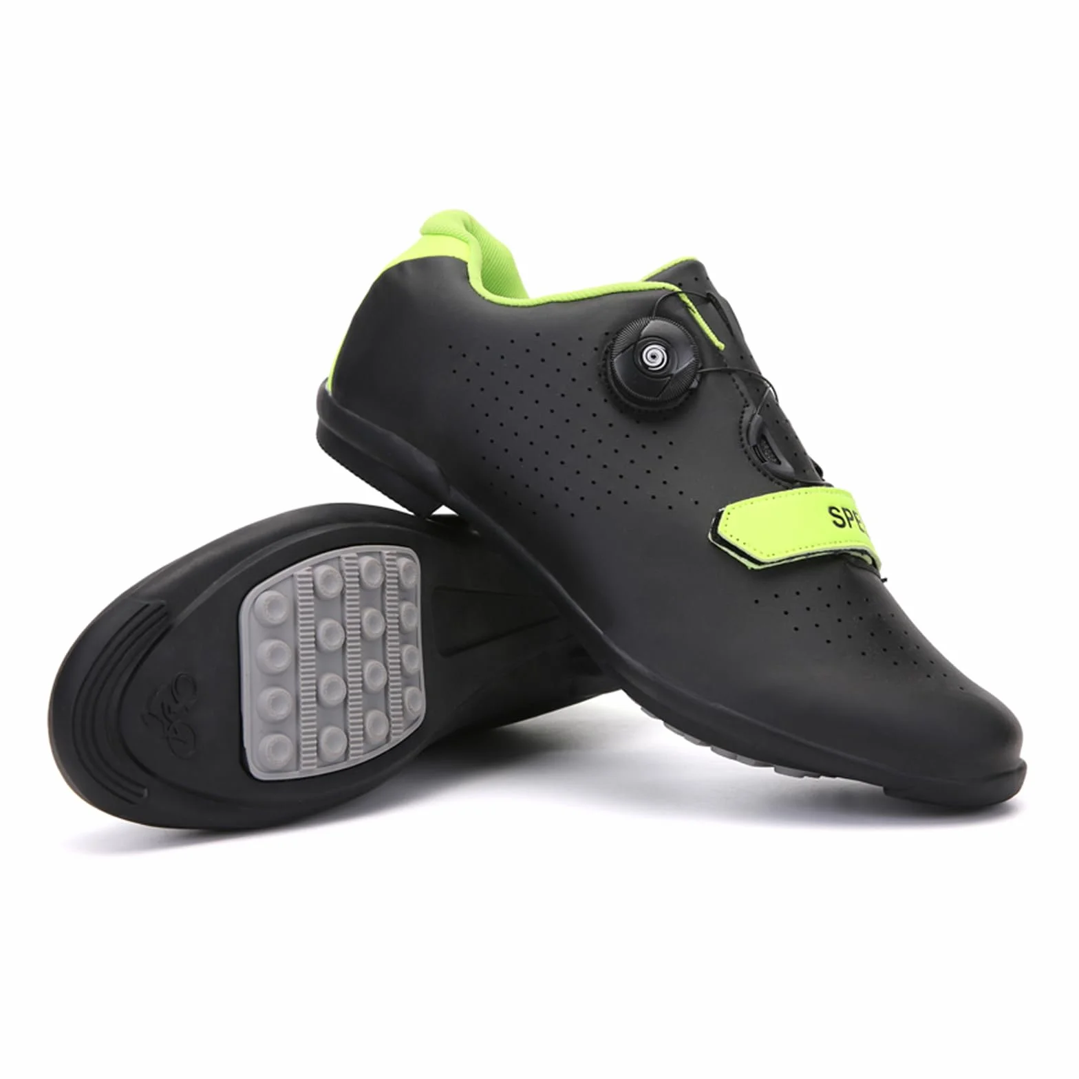 LZQpearl Chaussures De Cyclisme, Chaussures De Vélo Route Montagne Semelle Caoutchouc, Lacet Rotation Rapide
