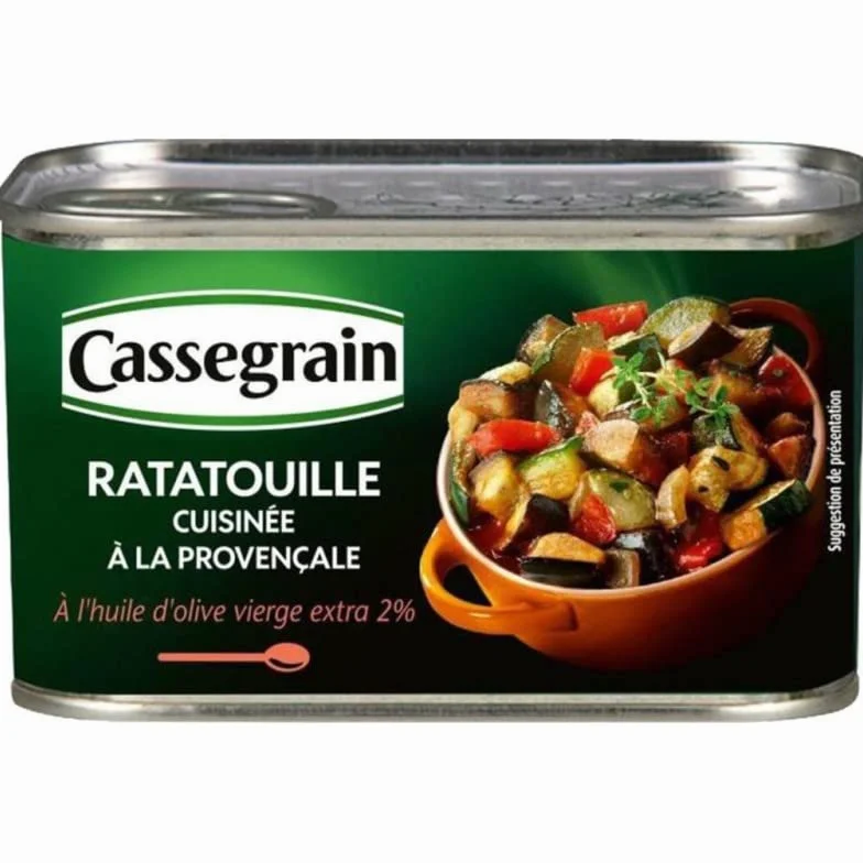 Cassegrain Ratatouille Cuisinée à la Provençale à l'Huile d'Olive Vierge-Extra 2% 380g (lot de 5)