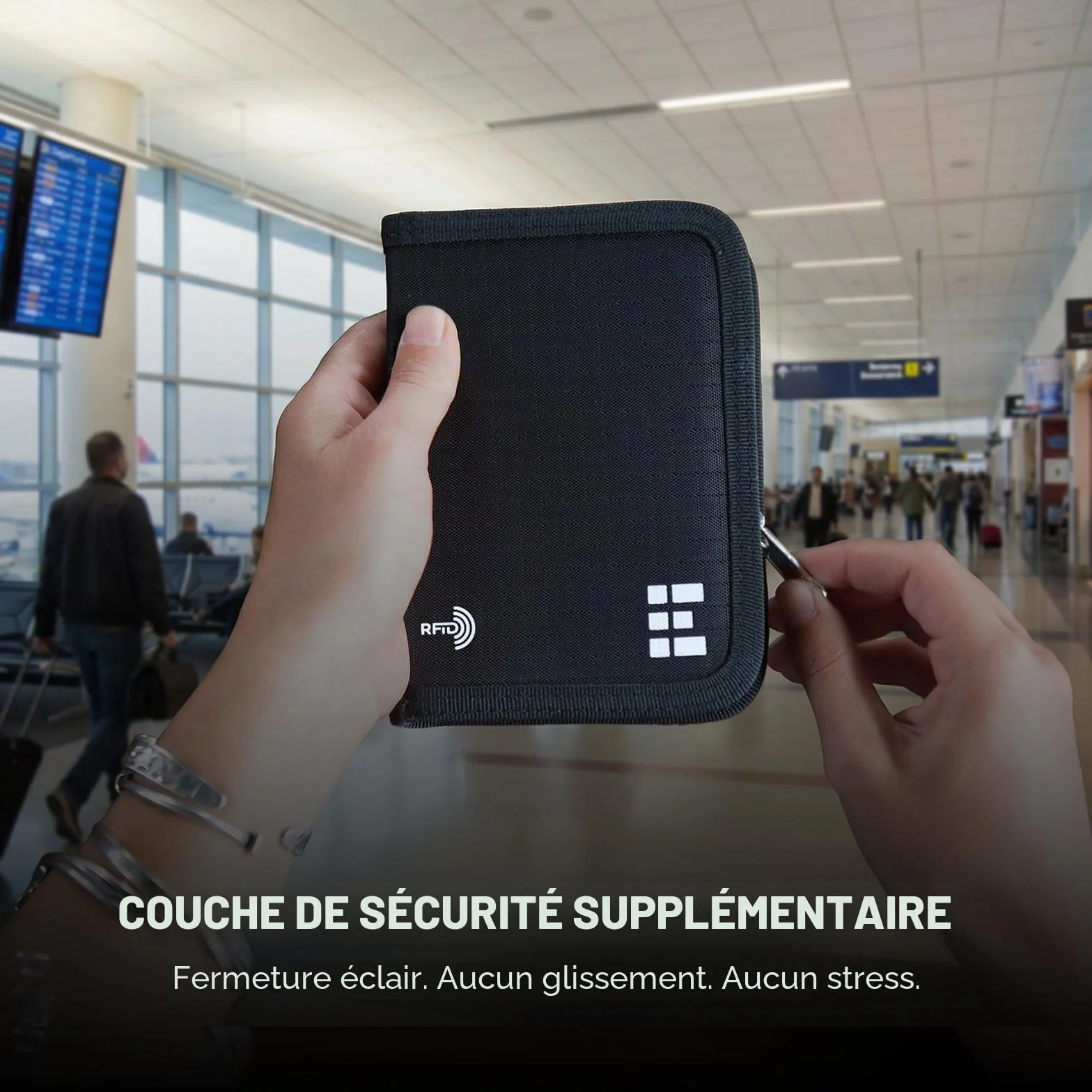 Portefeuille Passeport Zero Grid Voyage RFID