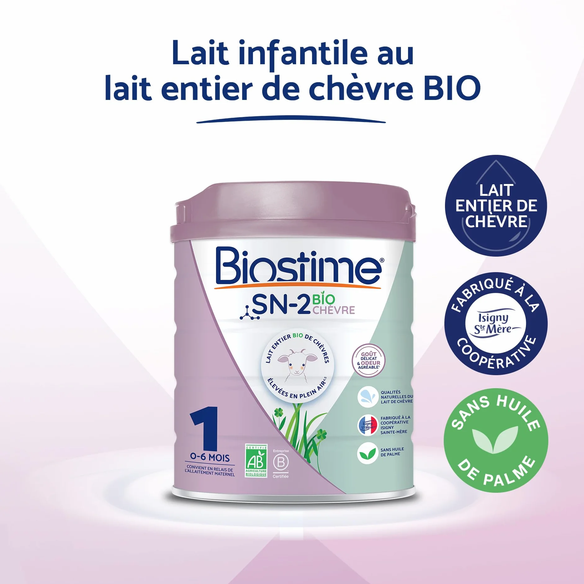Biostime SN-2 Bio Lait infantile en poudre à base de lait de Chèvre 1er Âge de 0 à 6 Mois 800g