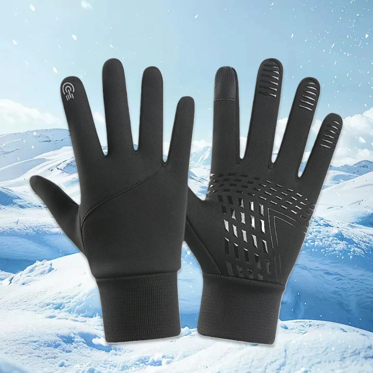 Gants chauffants homme écran tactile imperméables mitaines cyclisme randonnée camping