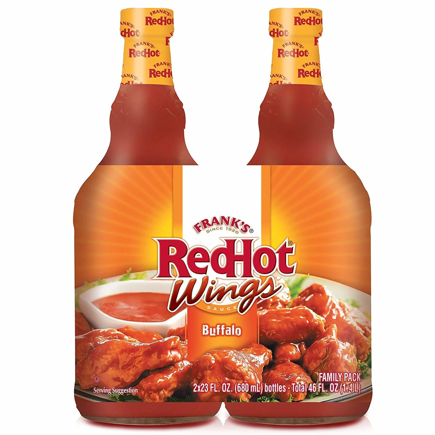 Frank's Redhot Buffalo Wing Sauce 680 ml (Pack of 2)