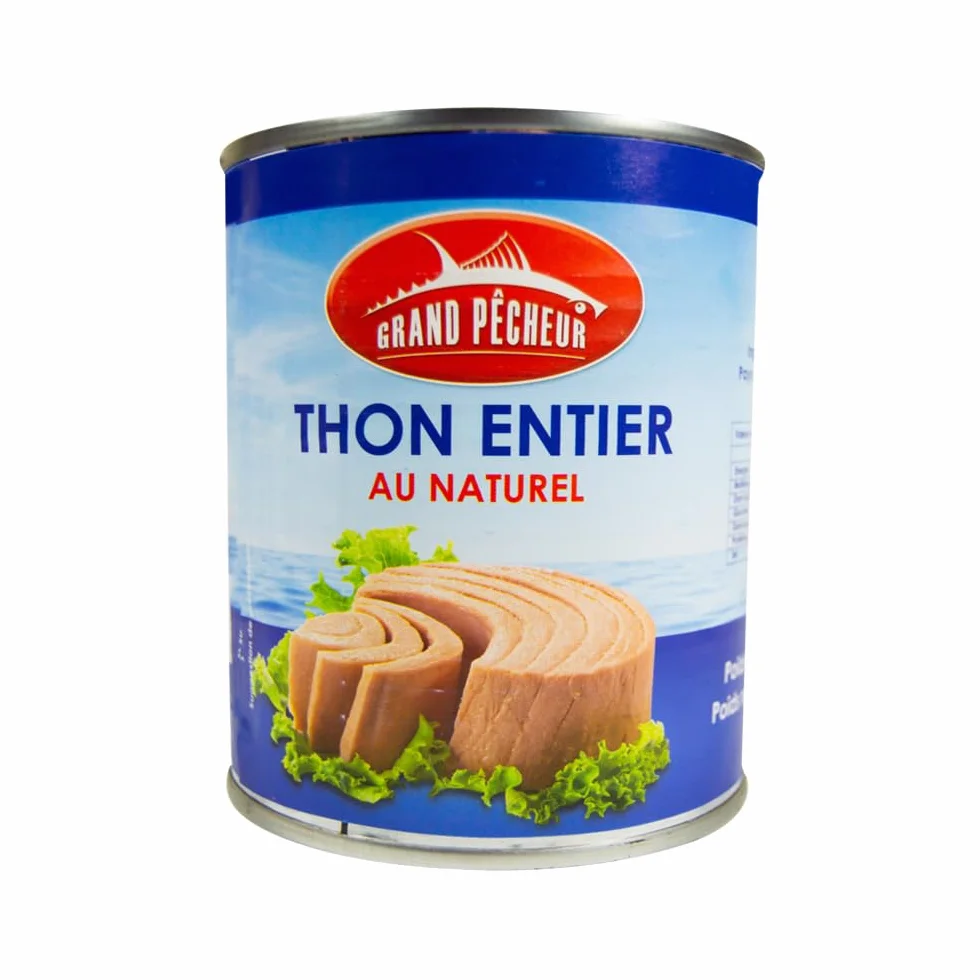 Thon Entier Au Naturel 800g - Grand Pêcheur, Savoureux et Nutritif