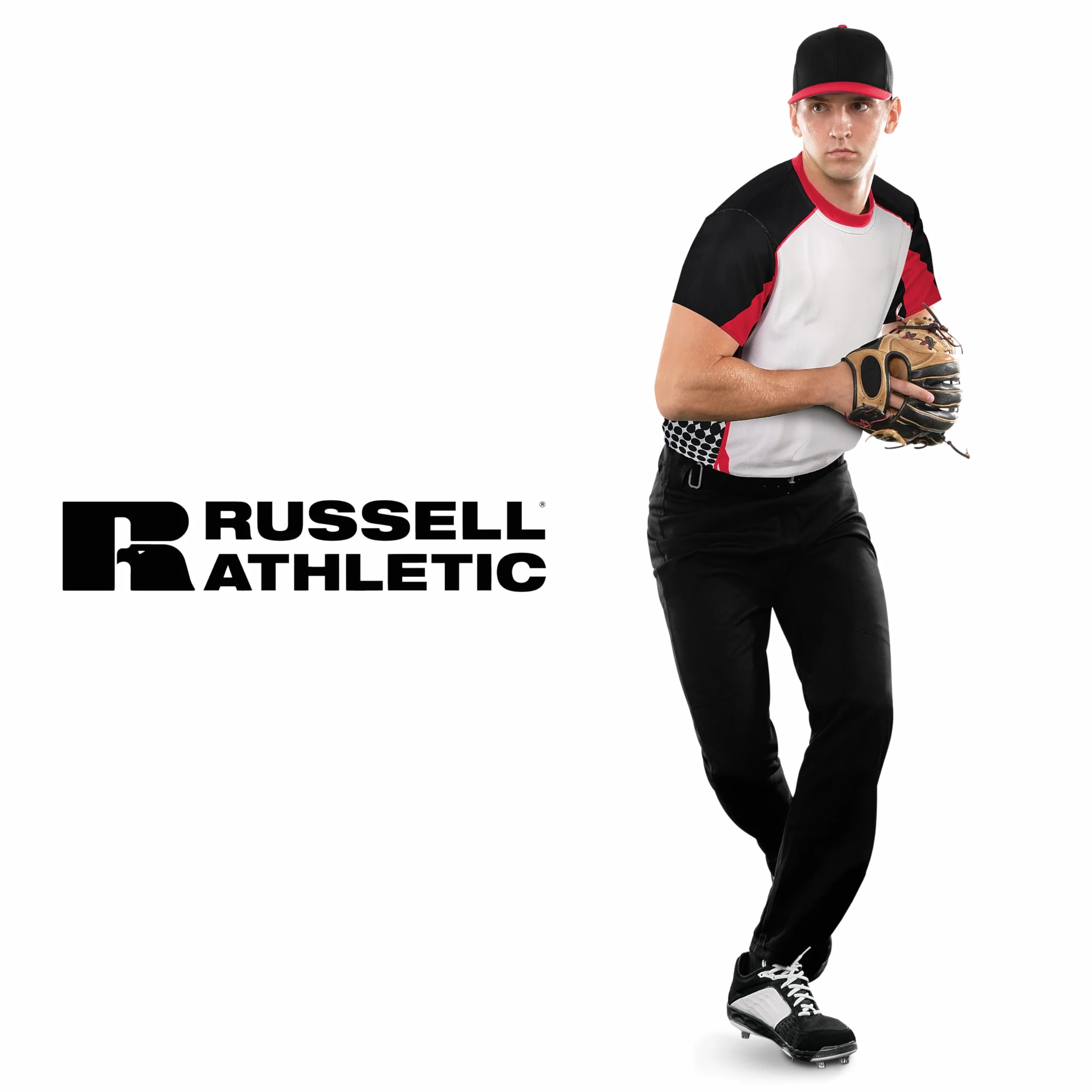 Russell Athletic Youth Boot Cut Game Pant Reinforced Knees Durable Stretch Fabric