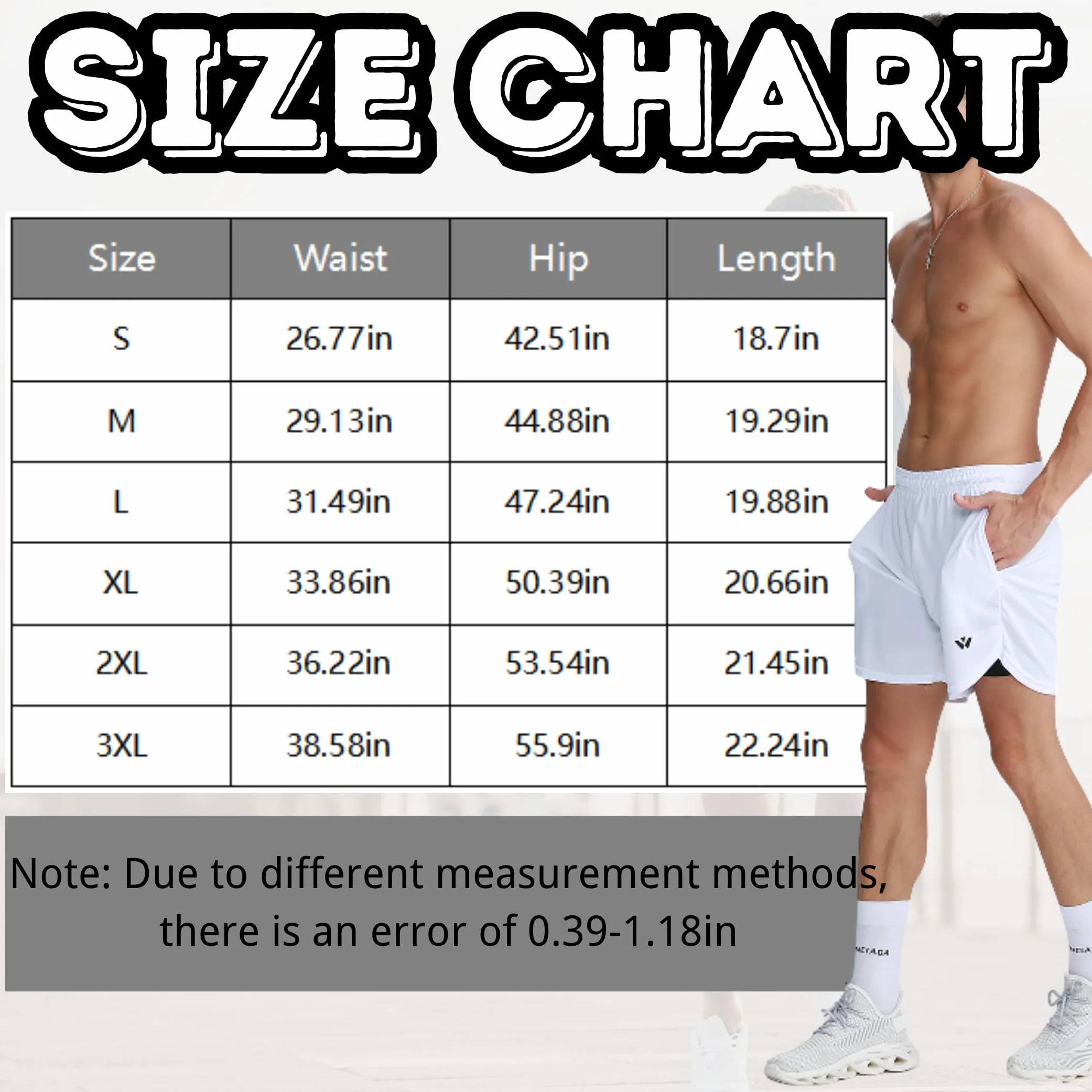 Shorts de sport 2 en 1 homme séchage rapide poches Lot de 3