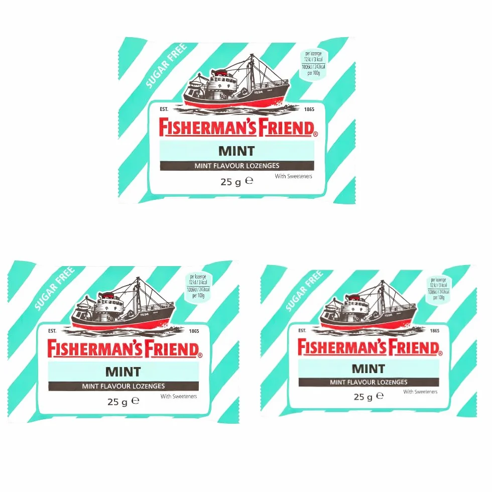 Fisherman's Friend Bonbons à la menthe sans sucre 3 x 25g