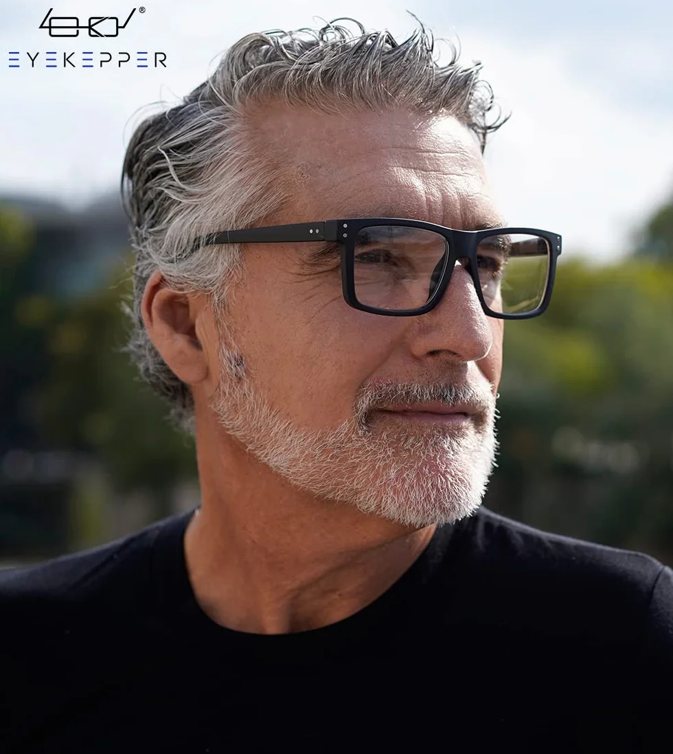 Lunettes de Lecture Carrées Hommes Femmes Eyekepper 5 Paires Noir 2.75
