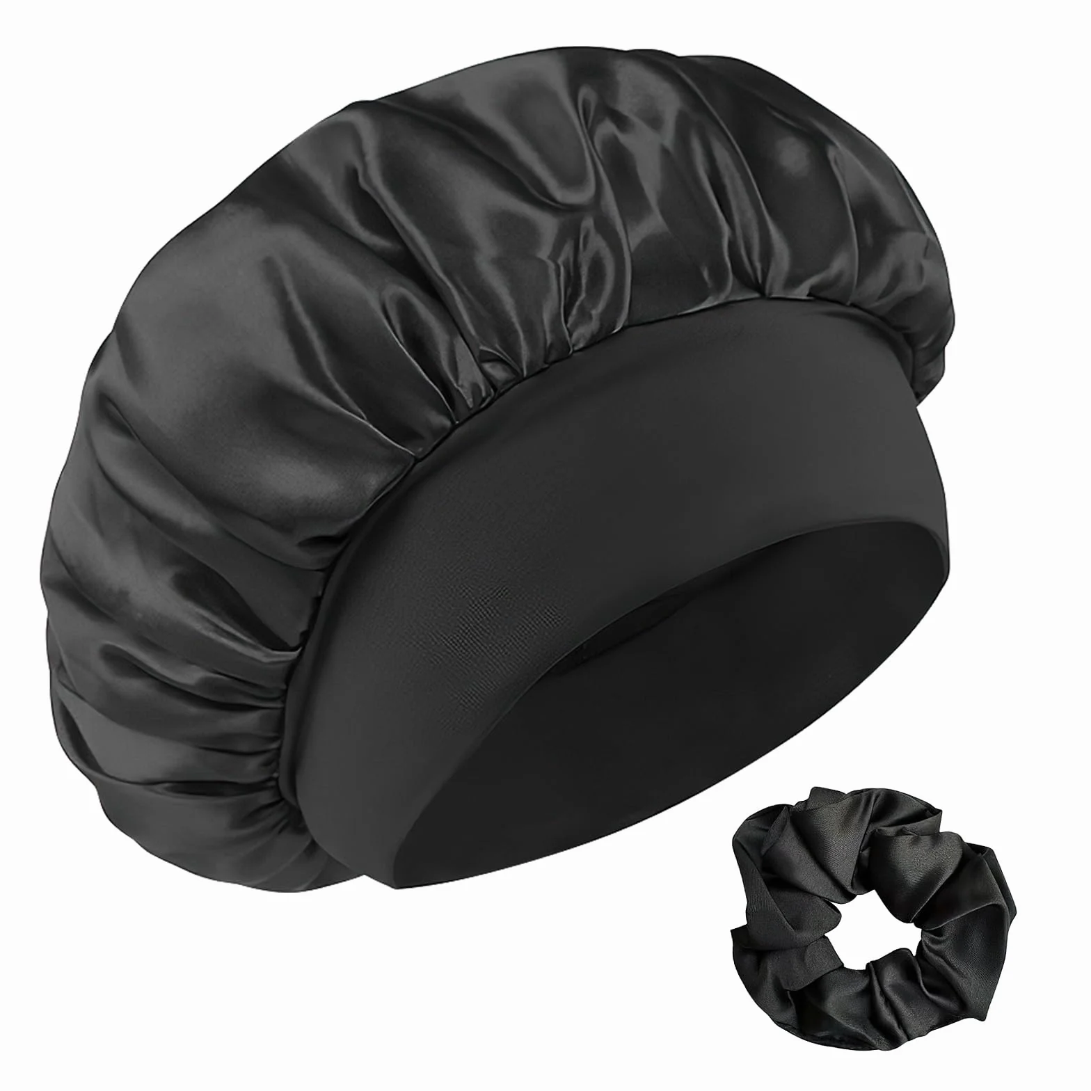 Bonnet Satin Cheveux Nuit Élastiqués Protection Cheveux Sommeil Doux Soie