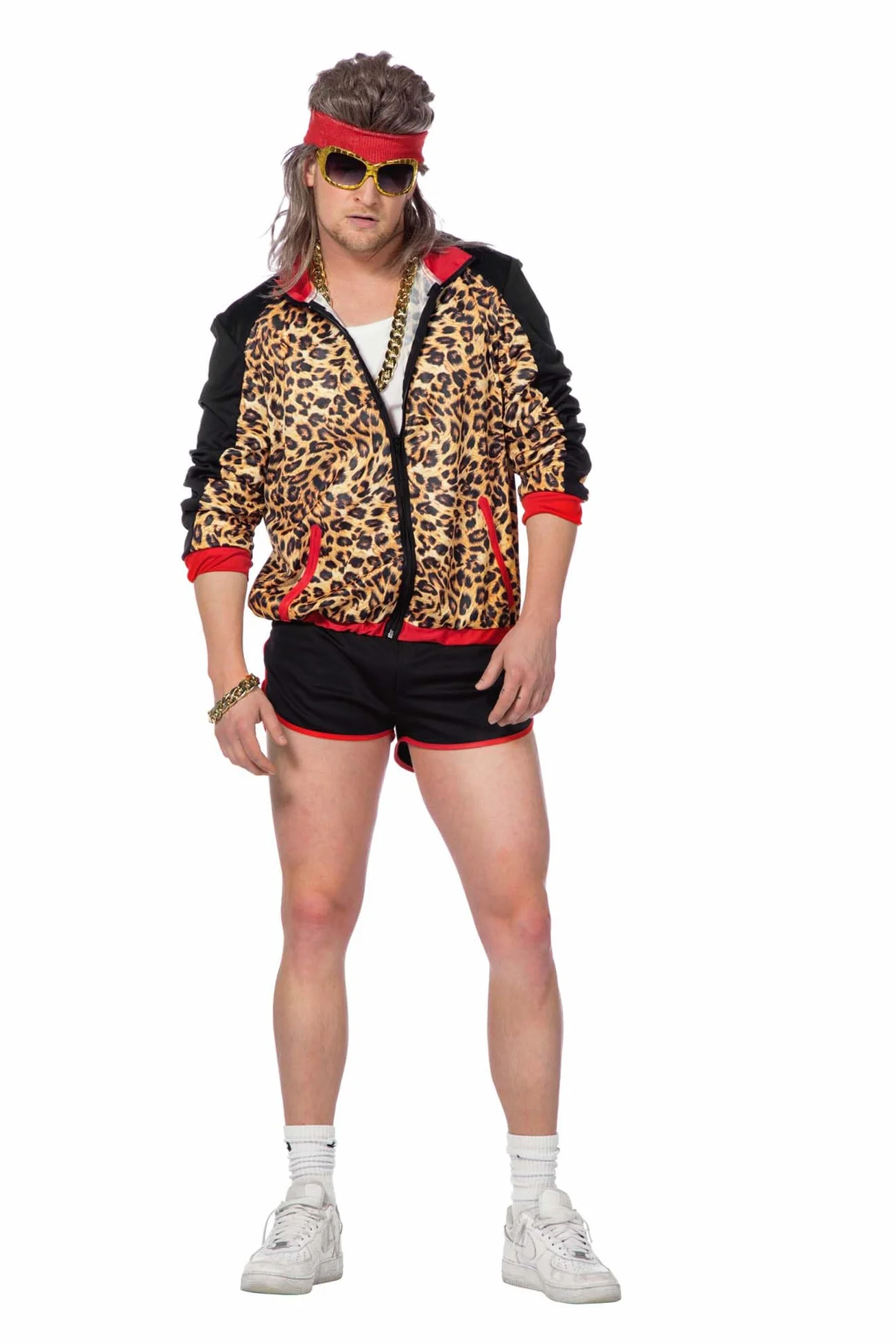 WILBERS & WILBERS Jogging des années 80 90 pour hommes imprimé léopard survêtement carnaval