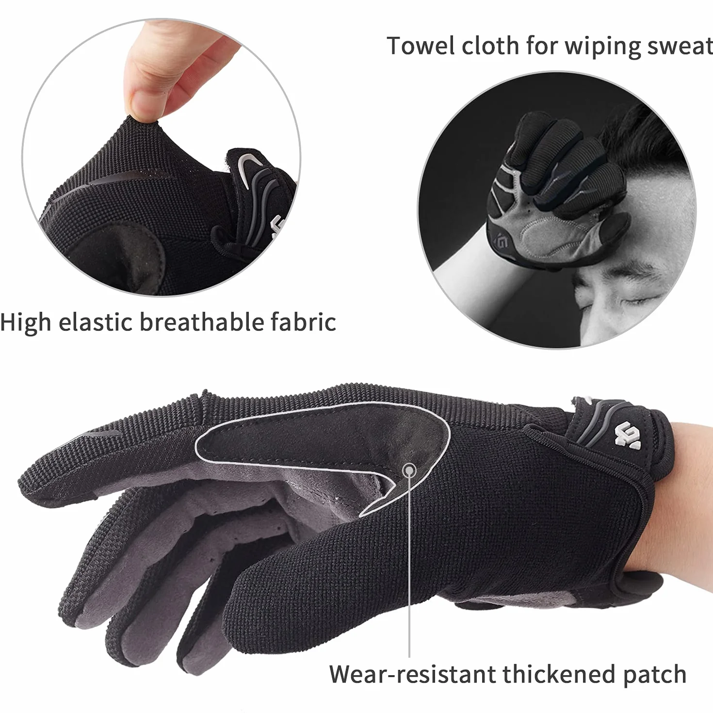 Gants VTT Antidérapant Anti-Choc Respirant Homme Femme