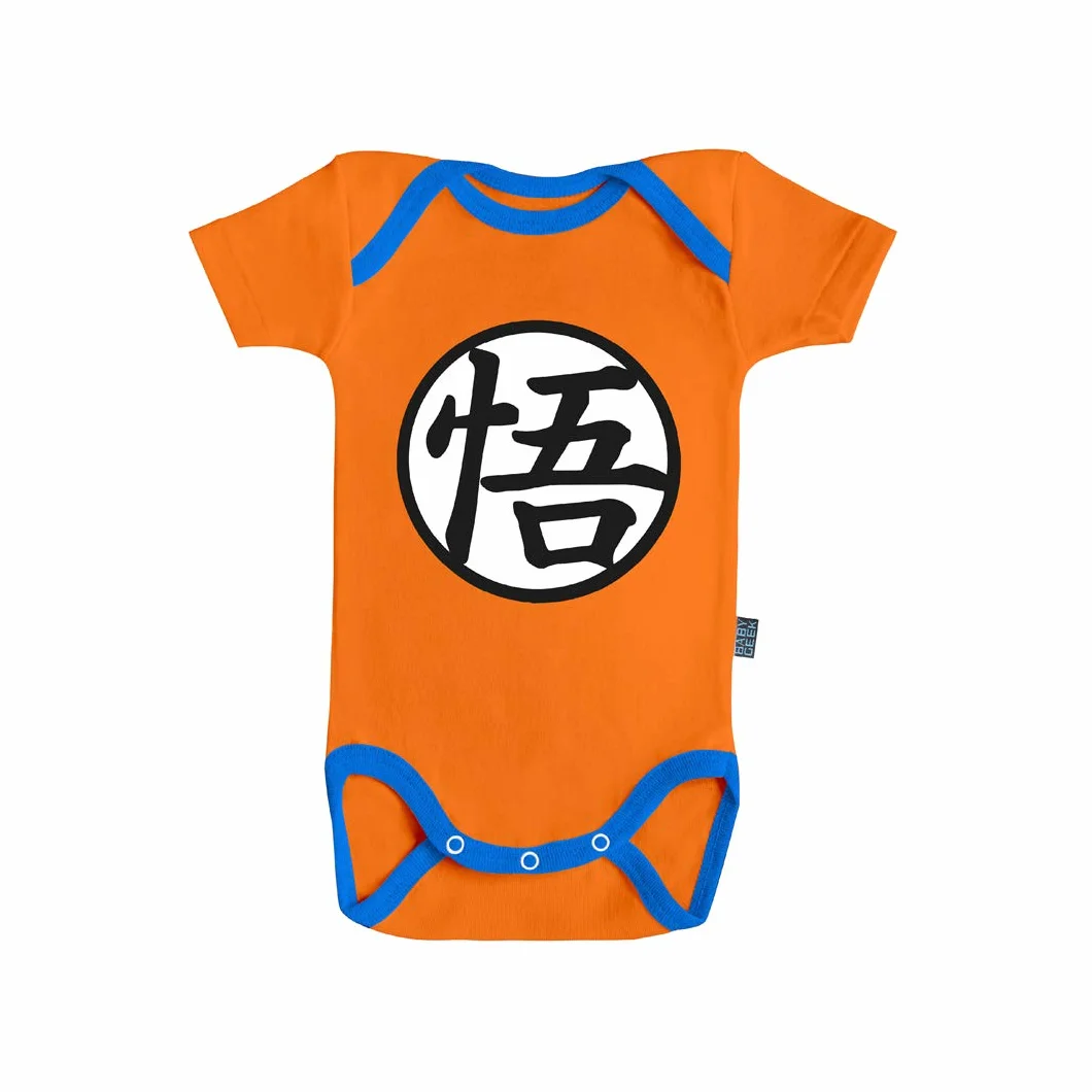 Body Bébé Tenue Goku Dragon Ball Super Manches Courtes Coton Orange Licence Officielle