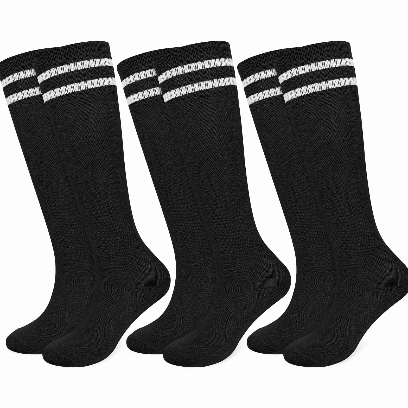 Chaussettes de football respirantes pour enfants Lot de 3 paires 5-12 ans