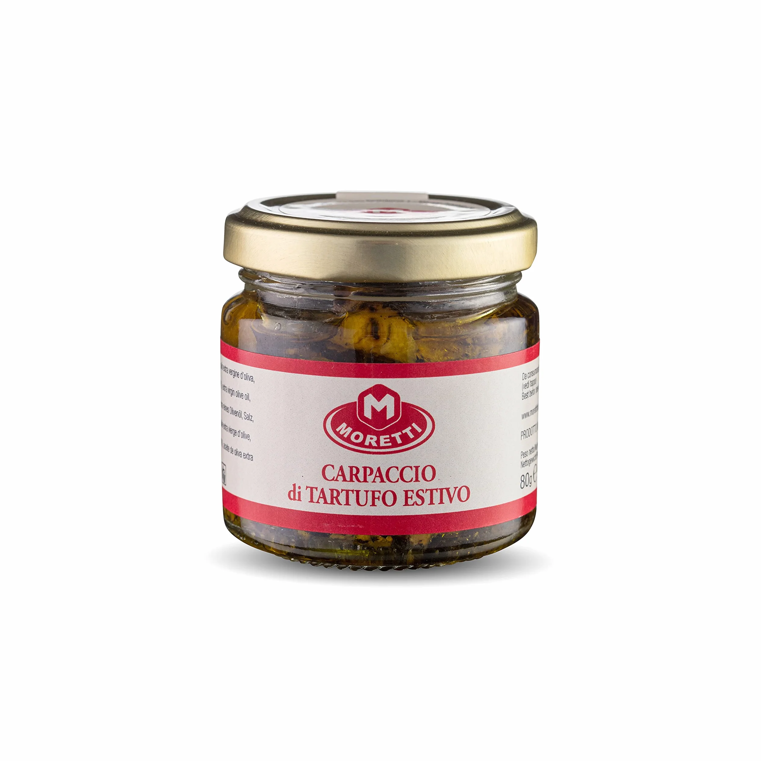Moretti® Carpaccio de truffes d'été | Truffe Noire Tranchée | Emballé dans un bocal en verre 80g | Produit en Italie (1)