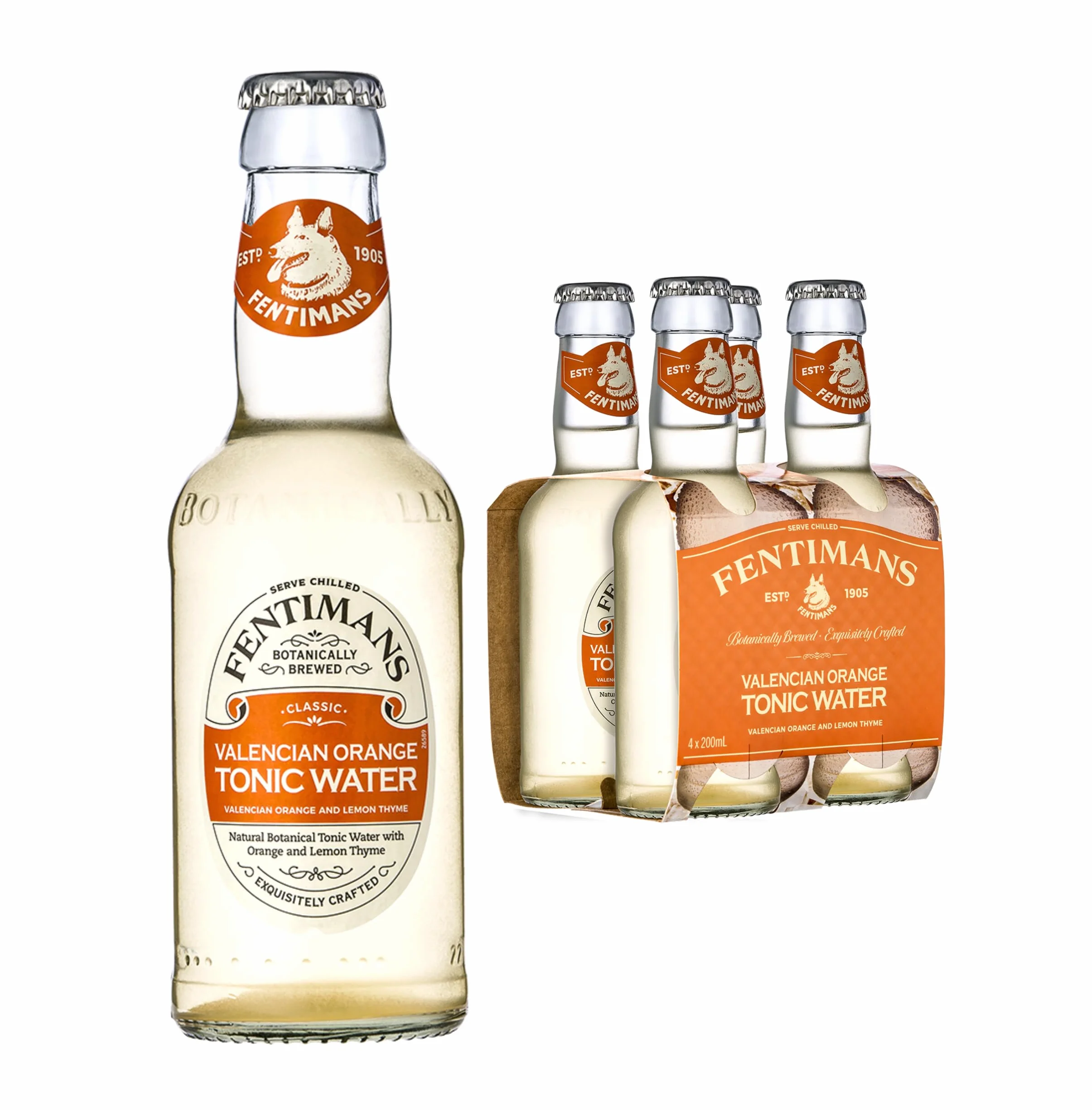 Fentimans Valencian Orange Tonic Water 4 x 200ml