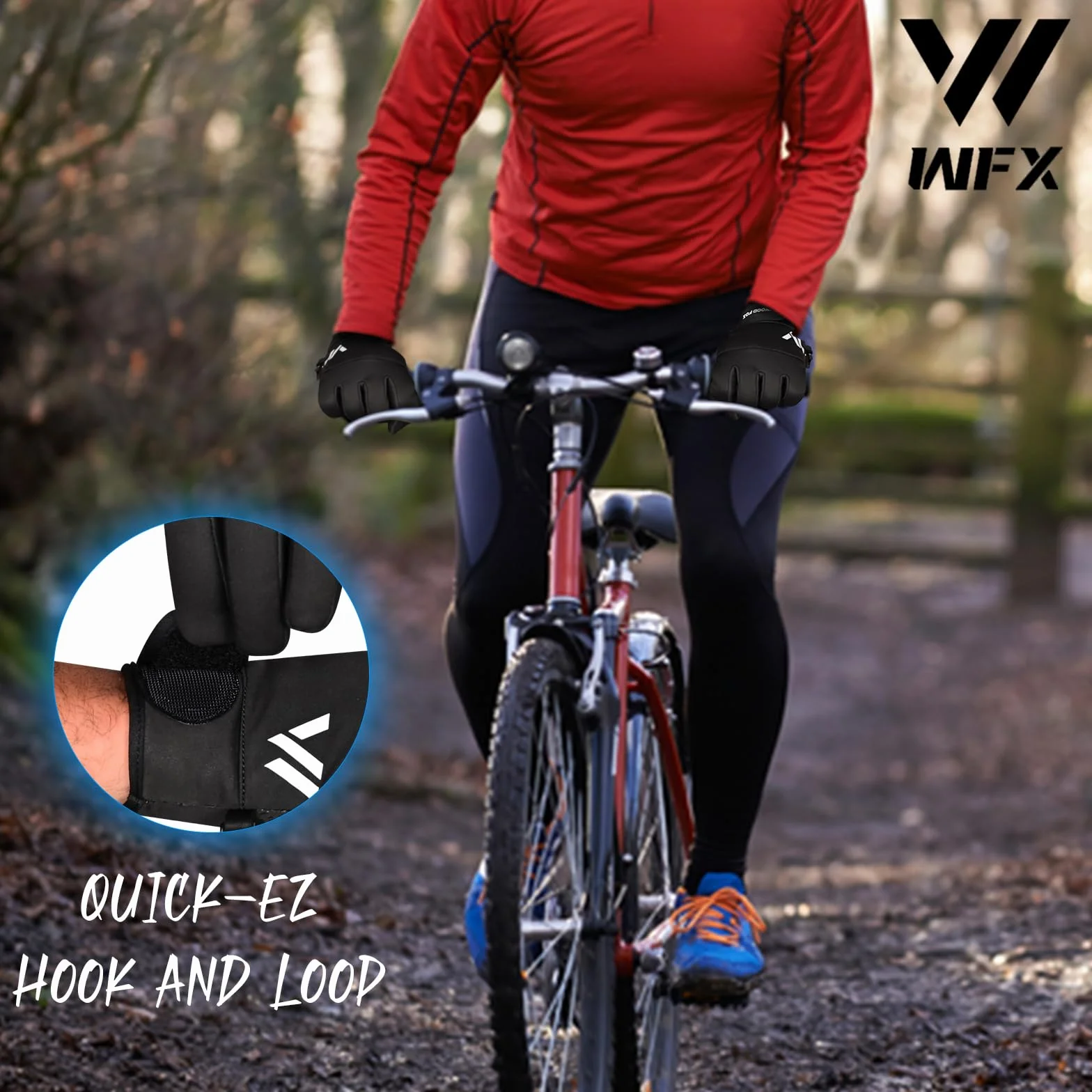 WESTWOOD FOX Gants d'hiver chauds coupe-vent imperméables homme femme écran tactile thermiques poignets élastiques course