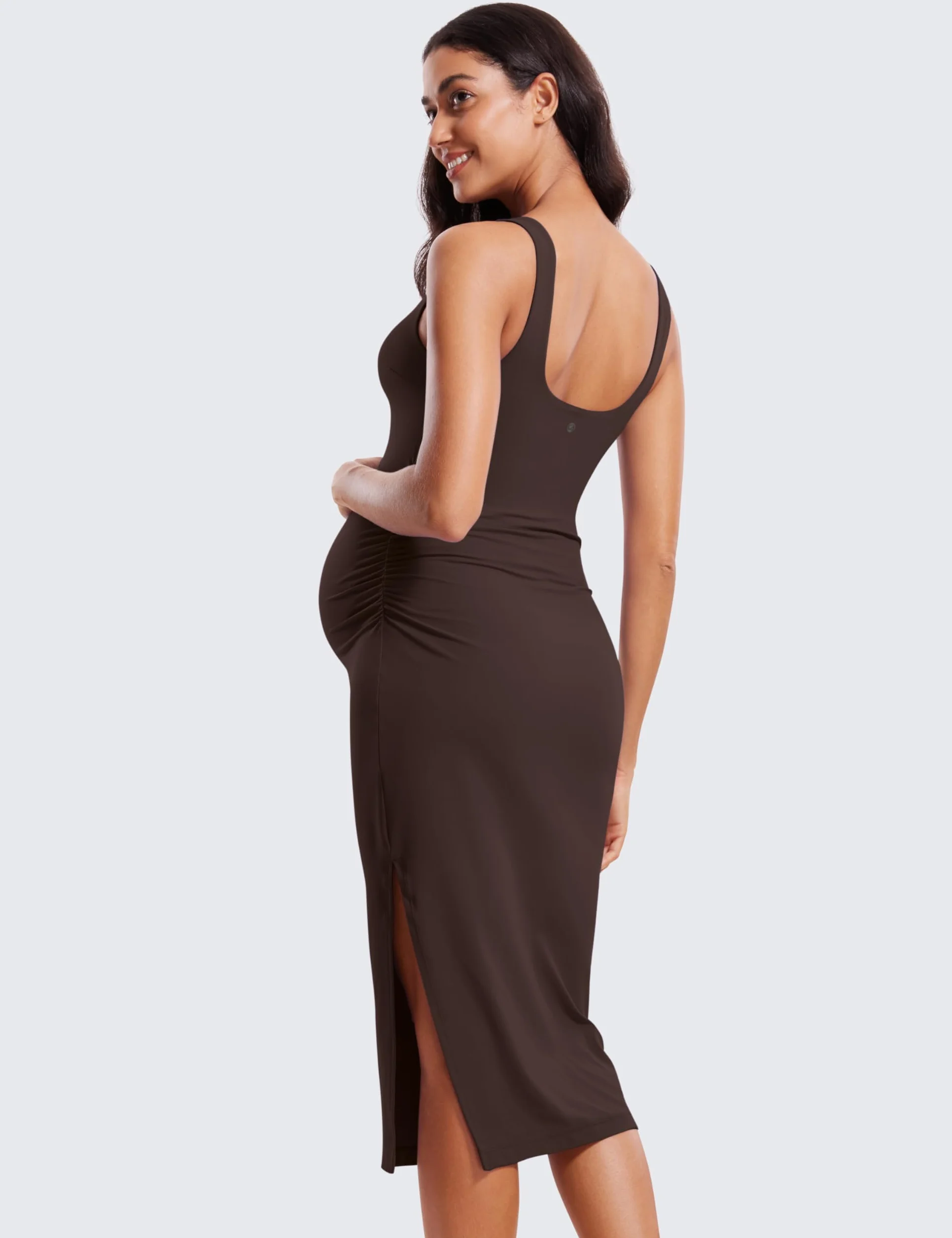 CRZ YOGA Butterluxe Maternité Robe sans Manches Bodycone Grossesse