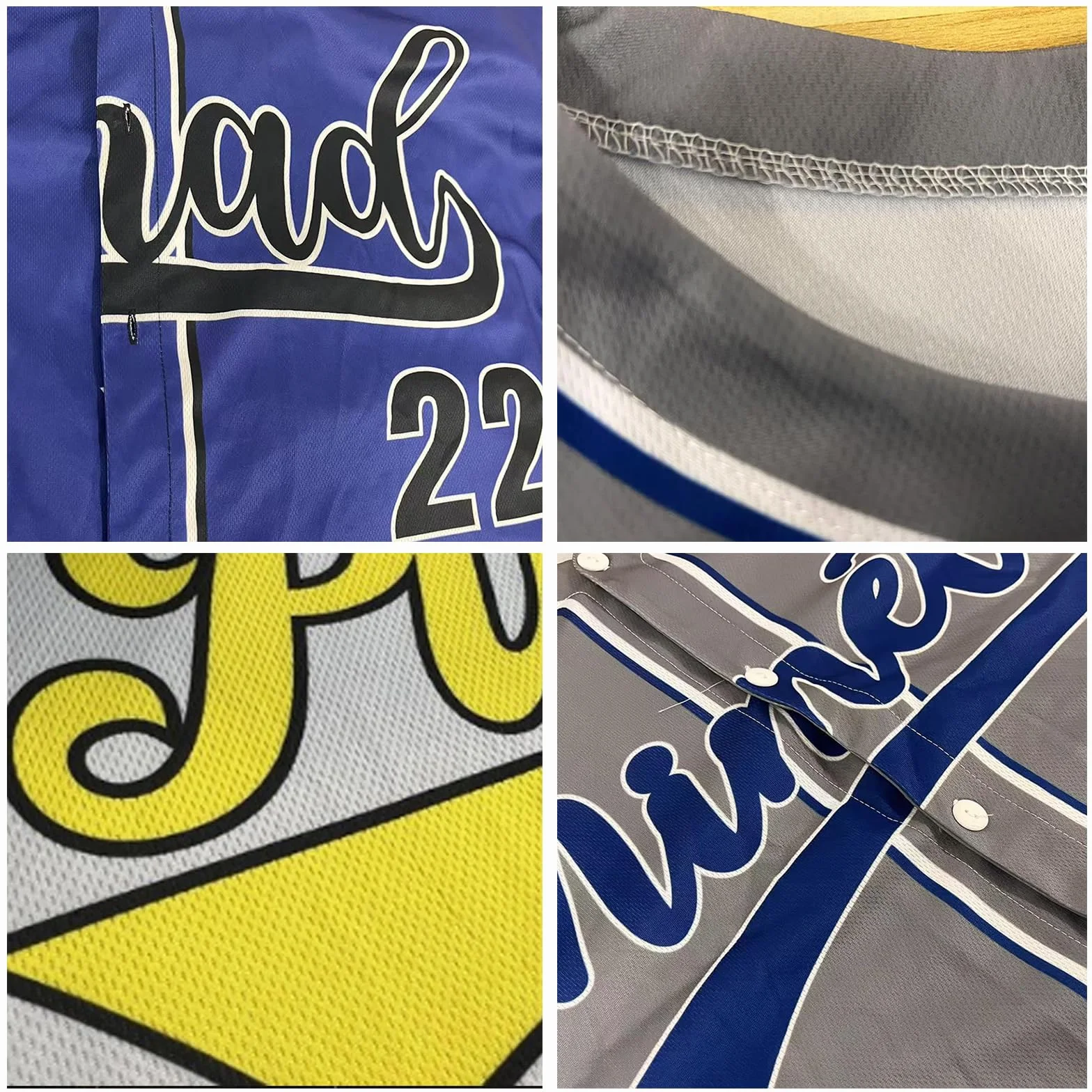 Maillot de Baseball Personnalisé Imprimé Nom Numéro Hommes Femmes Uniformes Boutonnés