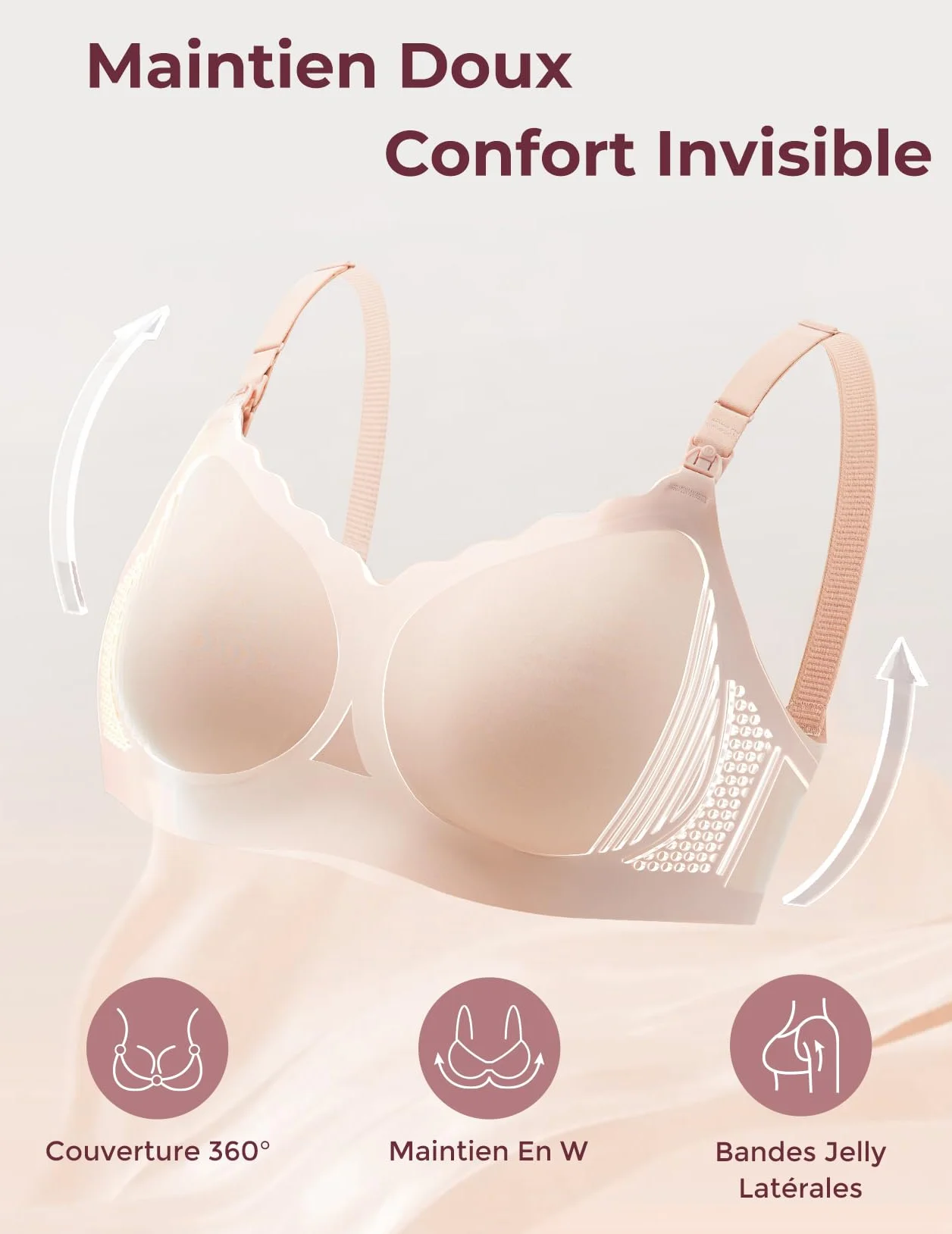Momcozy Soutien-Gorge 4 en 1 d'allaitement Multifonction Respirant avec Fonction Rafraîchissante
